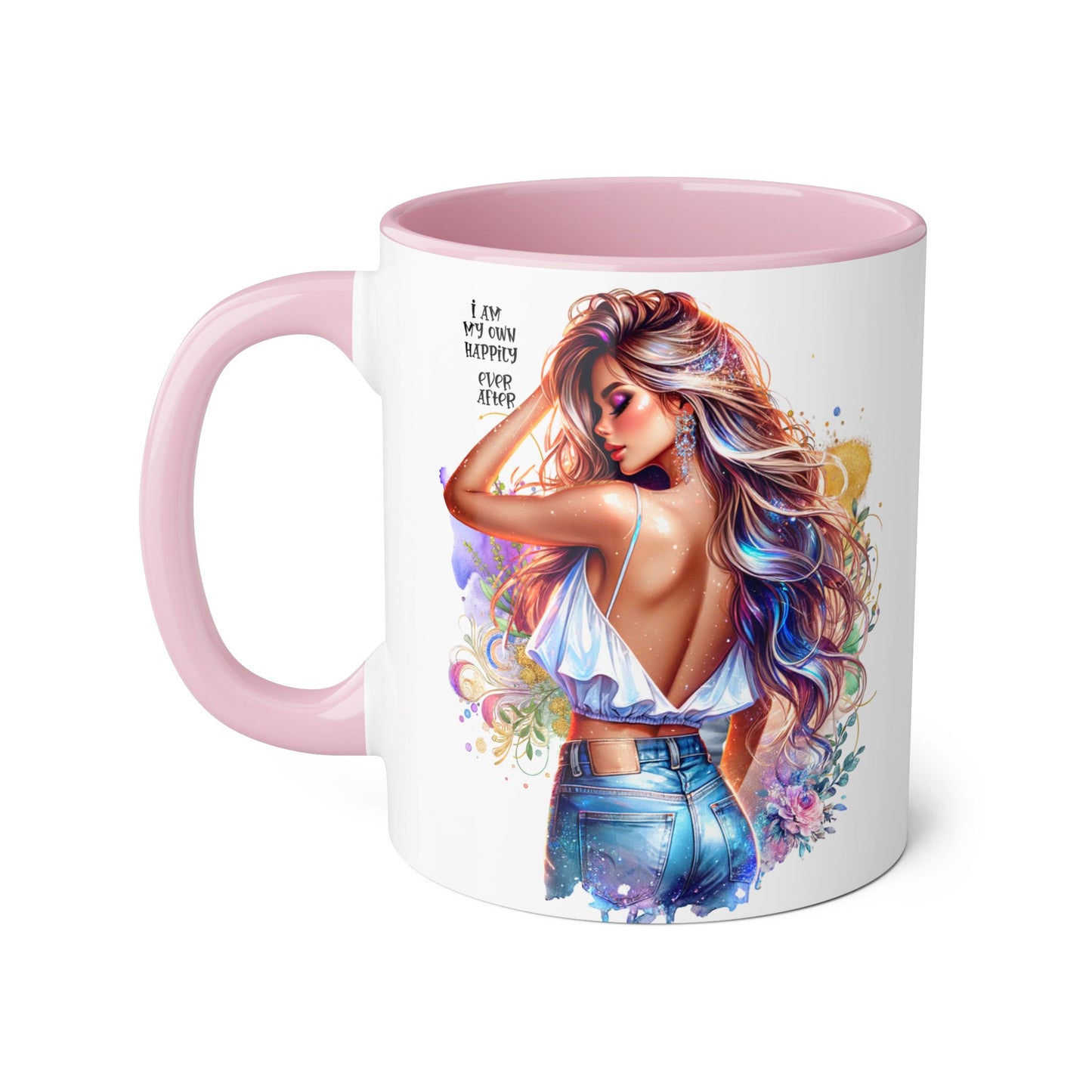 Colorful Inspirational Accent Mug - "I Am My Own Happily Ever After "