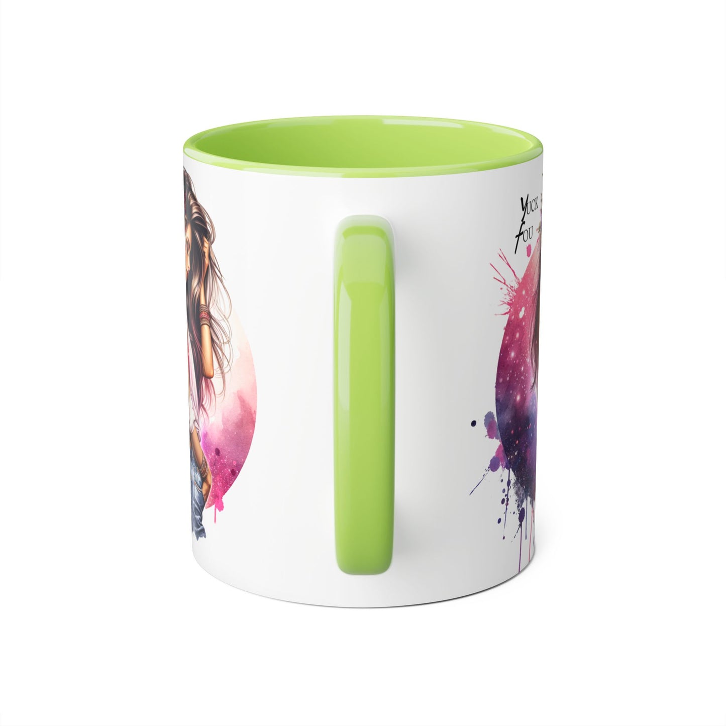 Yuck Fou Stylish Accent Mugs, Floral Design for Coffee Lovers, Unique Gift, Art Mug, Personalized Drinkware, Vibrant Tea Cups