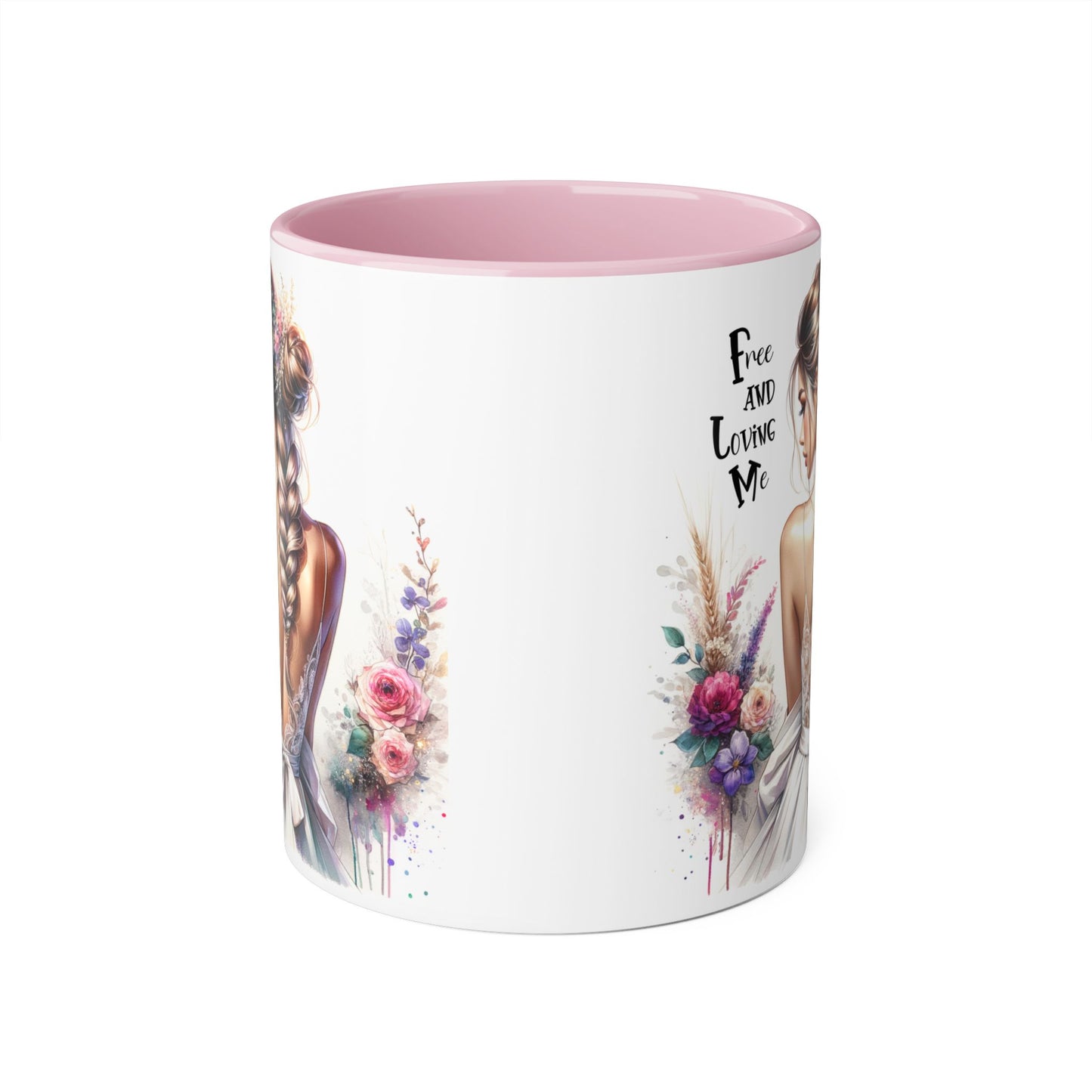 Bohemian Accent Mug with Floral Design | Free and Loving Me | Perfect Gift for Her, Wedding, or Everyday Use