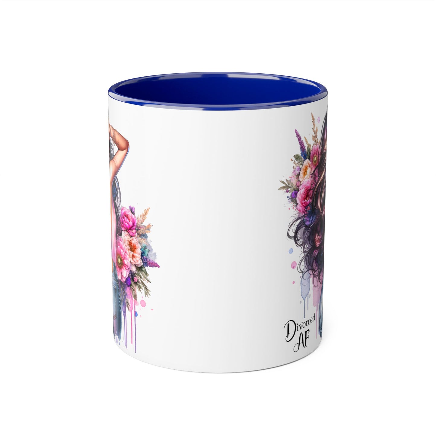 Stylish Coffee Mug, Floral Mug, Gift for Her, Divorce Mug, Affirmation Mug, Inspirational Drinkware