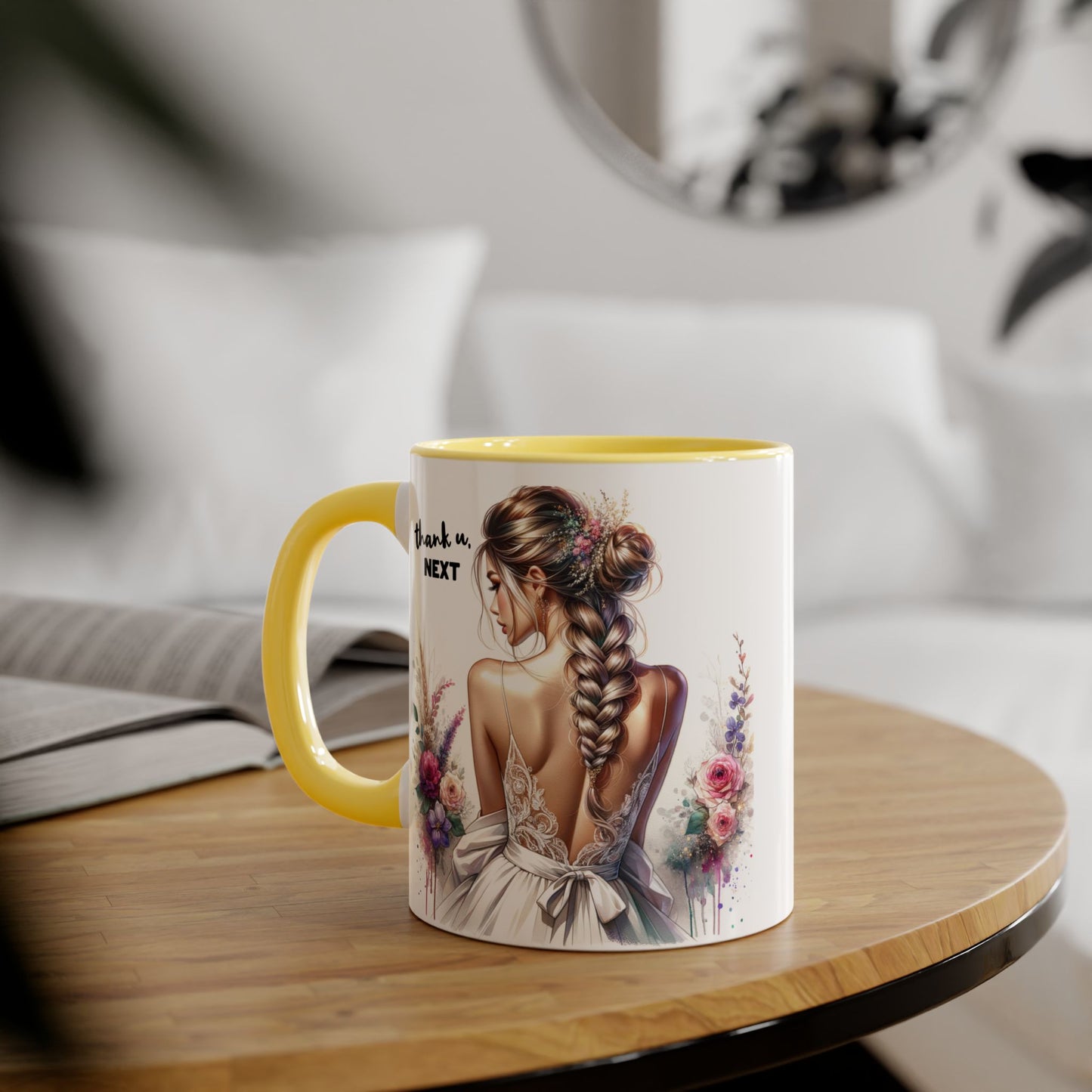 Thank U, Next Boho Floral Accent Mug