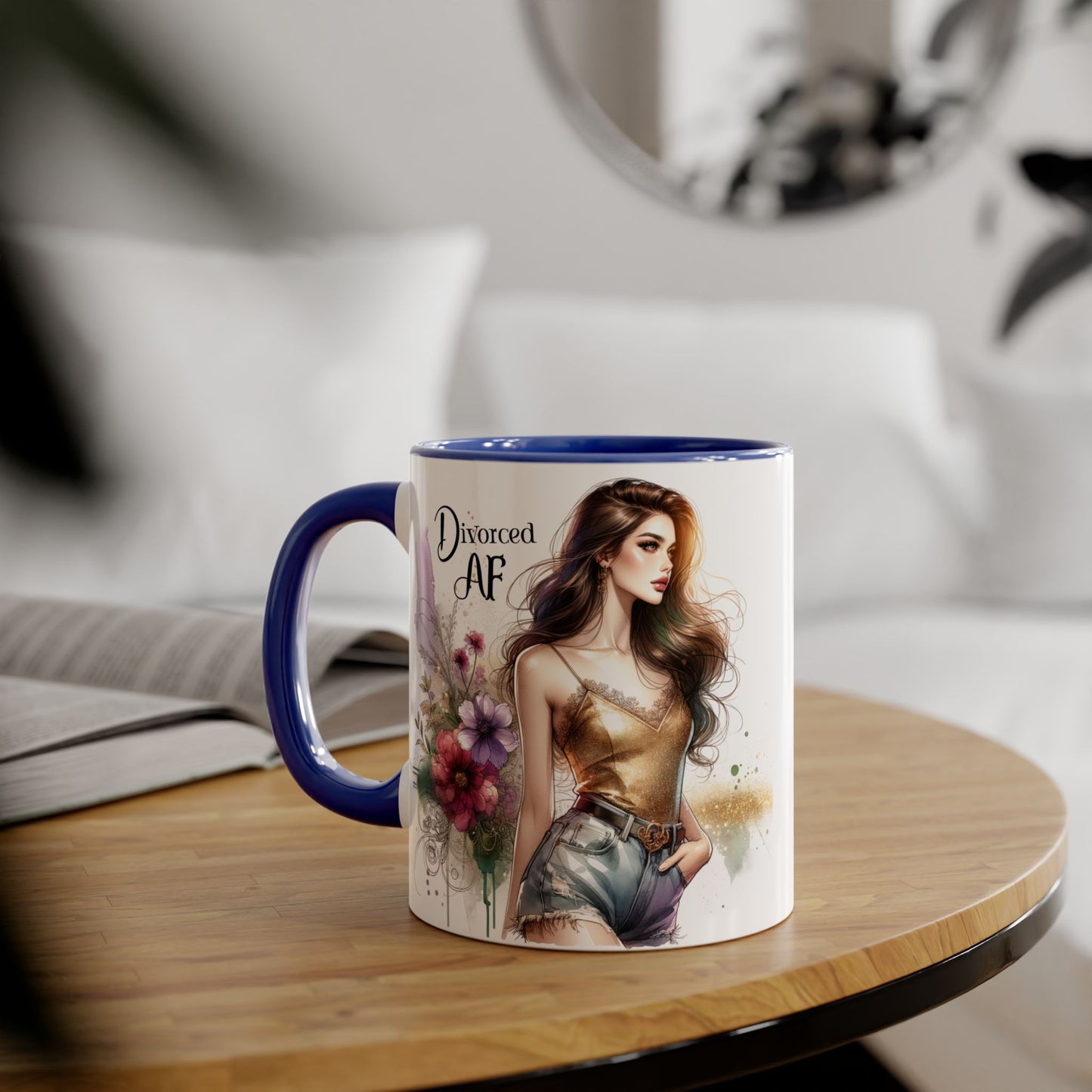 Divorced AF Ceramic Mug, Sassy Coffee Cup, Empowerment Gift, Self-Love Mug, Unique Mug for Women, Divorce Celebration