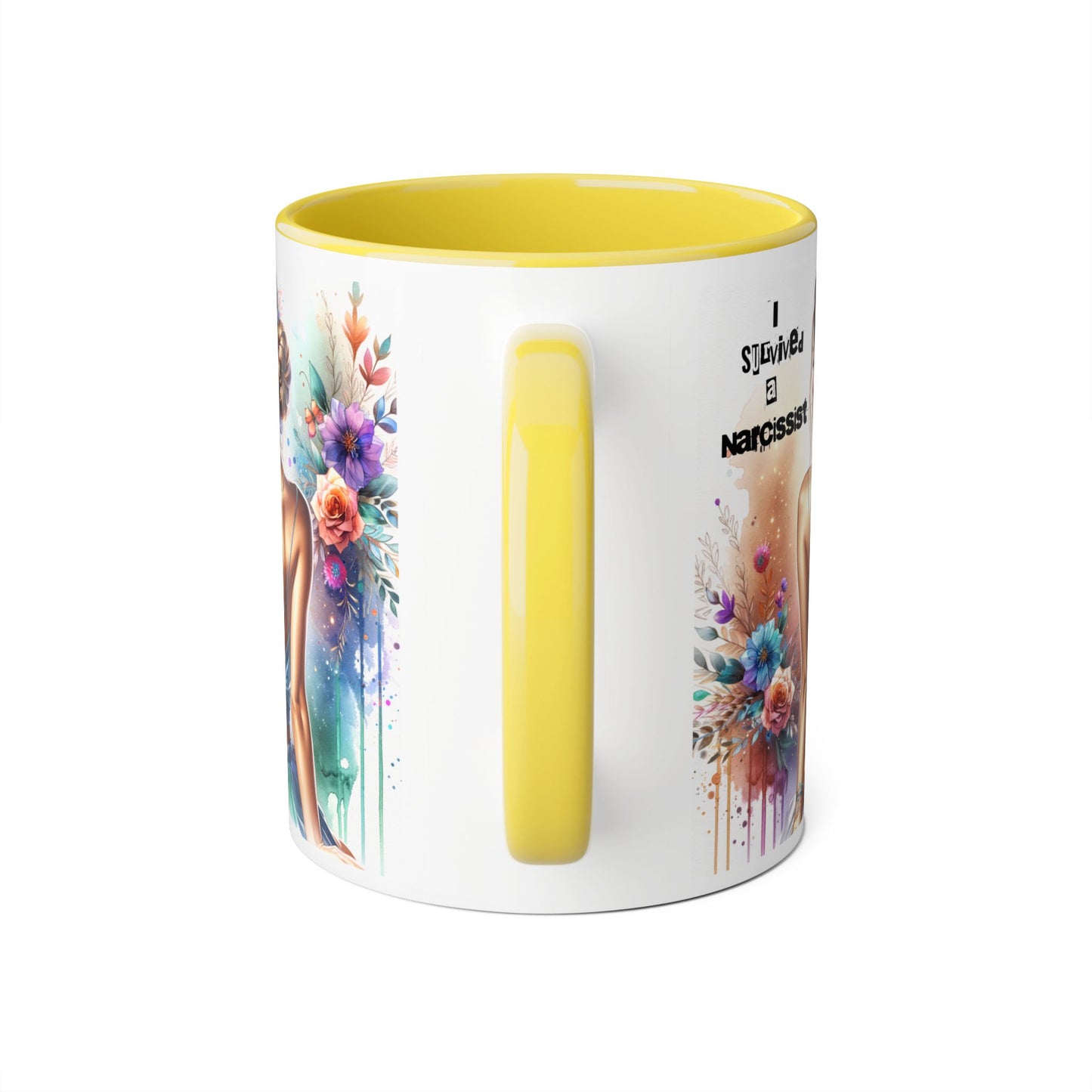Empowerment Accent Mug, Inspirational Gift, Self-love Mug, Artful Coffee Cup, Unique Narcissist Survivor Design