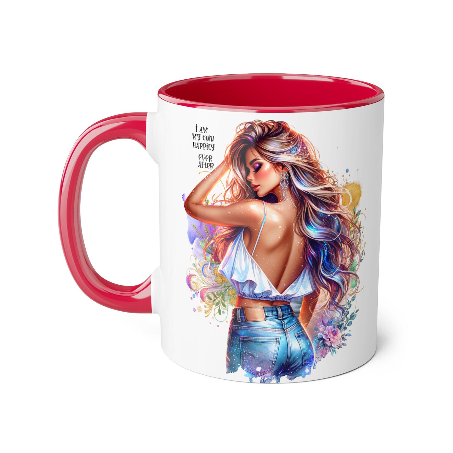 Colorful Inspirational Accent Mug - "I Am My Own Happily Ever After "