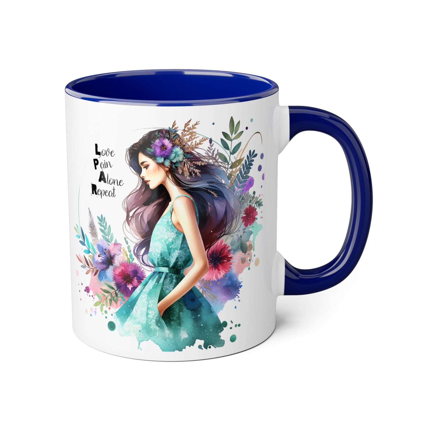 Boho Floral Accent Mug with Inspirational Quote, Perfect Gift for Tea Lovers, Home Decor, Stylish Coffee Cup, Cute Kitchenware