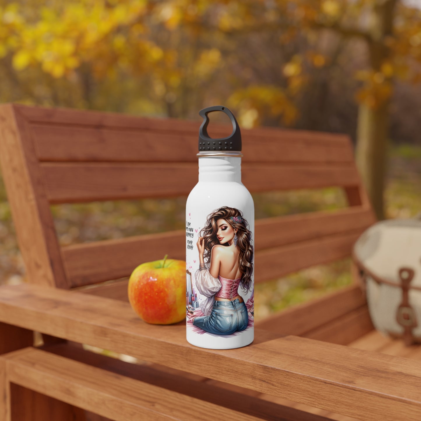 I Am My Own Happily Ever After Stainless Steel Water Bottle - Stylish & Inspirational Design for Women