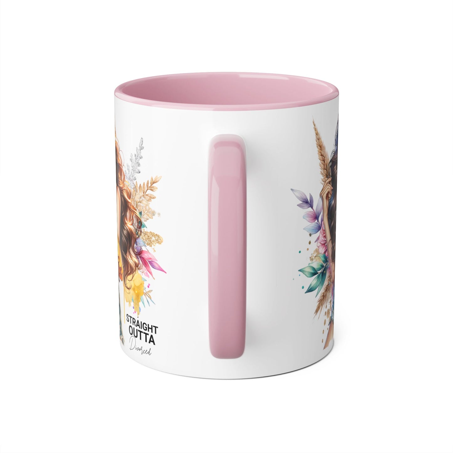 Straight Outta Divorced Humoristic Vibrant Accent Mug for Coffee Lovers, Perfect Gift for Birthdays, Anniversaries, or Home Decor