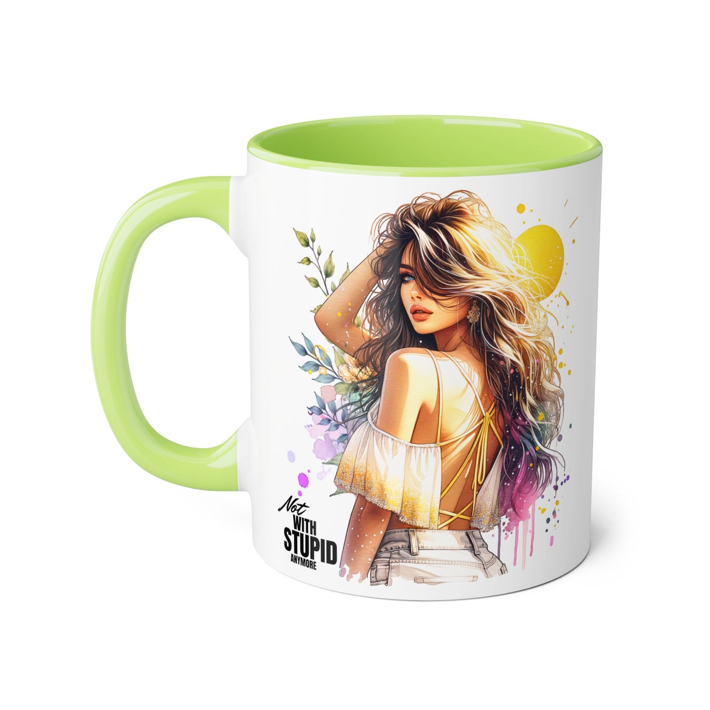Mug - Not With Stupid Anymore Humoristic 11oz Accent Mug
