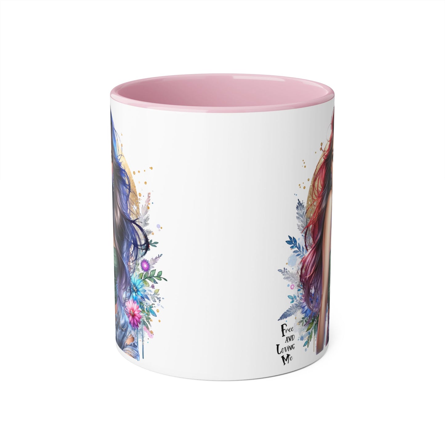 Bohemian Accent Mugs, Artistic Coffee Cup, Colorful Floral Mug, Gift for Her, Unique Art Collection, Cozy Vibe