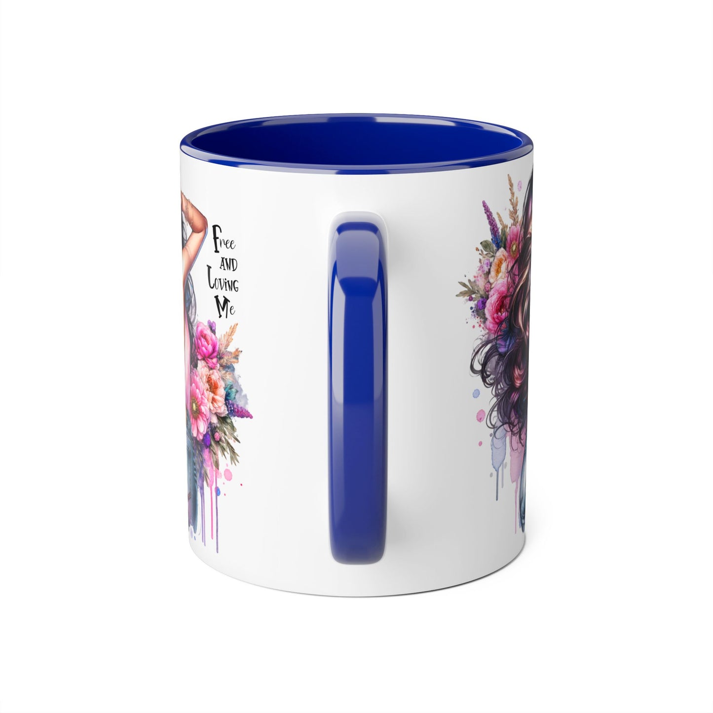 Boho Floral Accent Mug, Empowering Coffee Cup, Gift for Friends, Home Decor, Art Lover's Mug