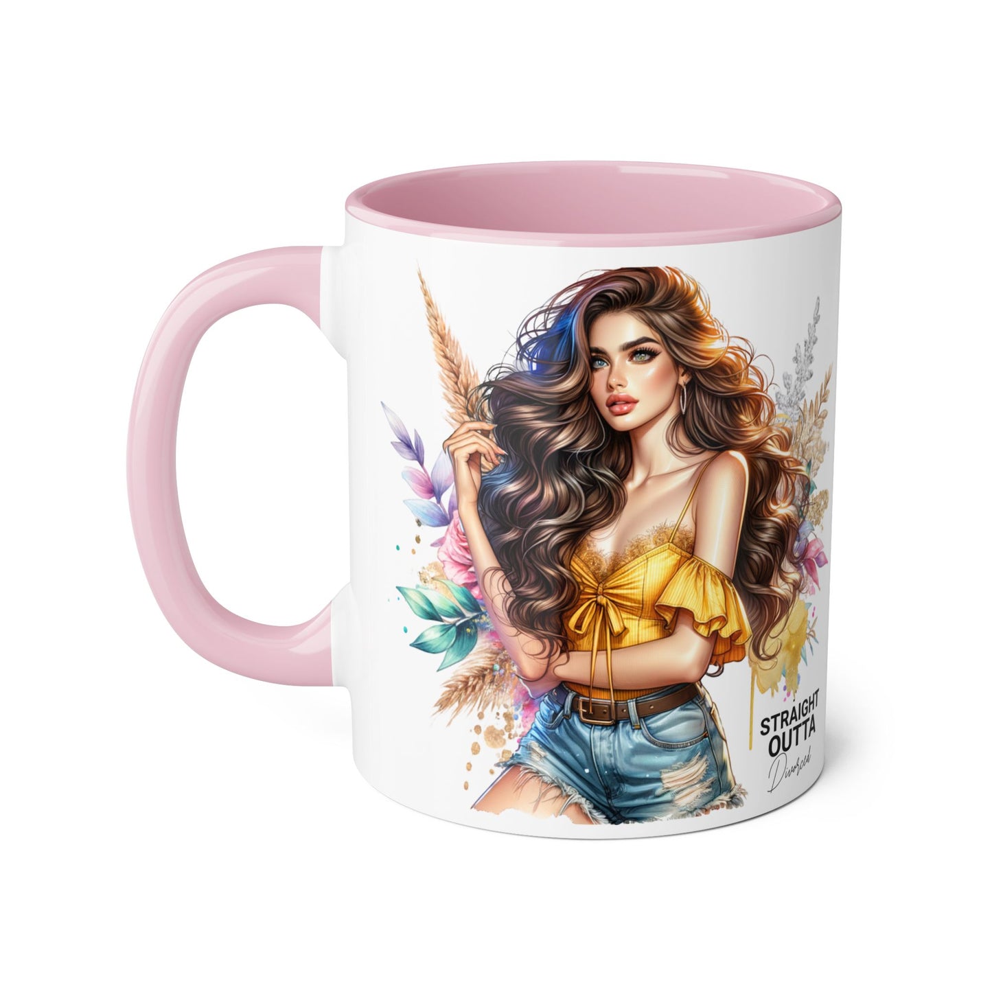 Straight Outta Divorced Humoristic Vibrant Accent Mug for Coffee Lovers, Perfect Gift for Birthdays, Anniversaries, or Home Decor