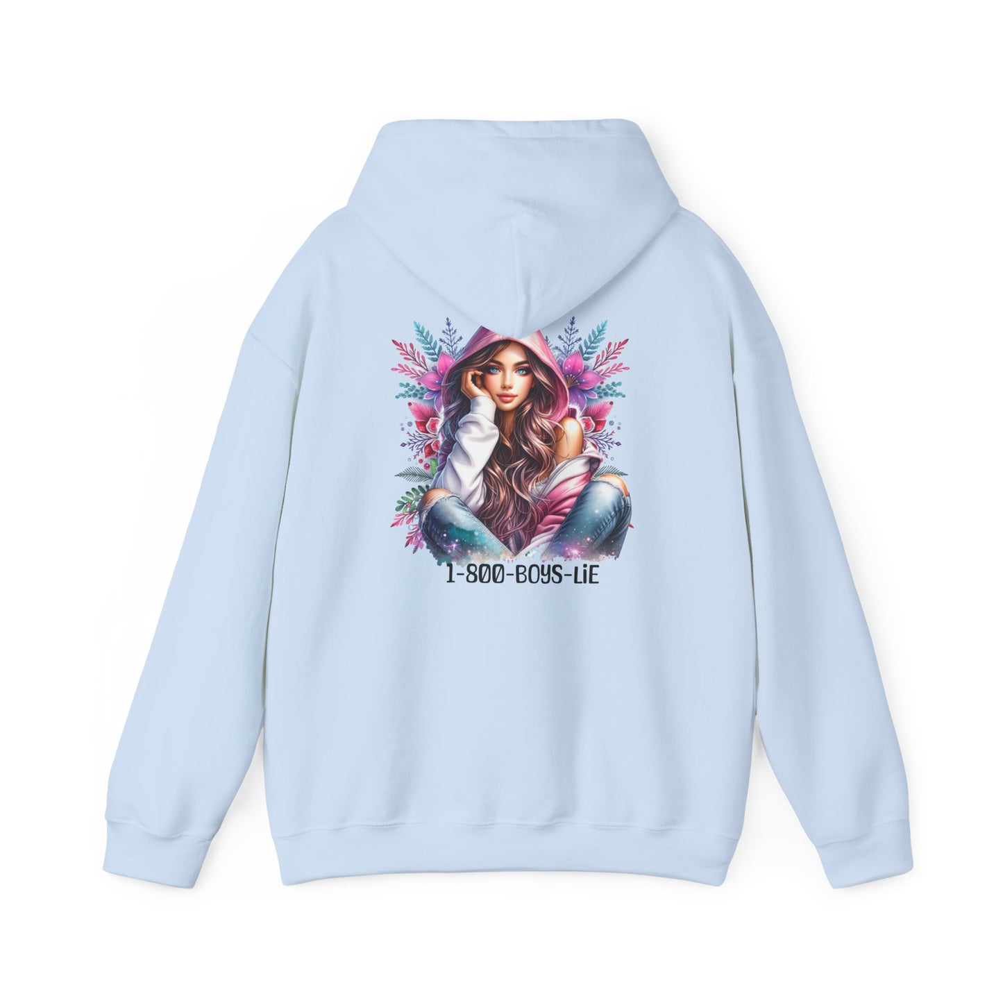 1-800-Boys-Lie Colorful Graphic Hoodie: Fashionable Sweatshirt for Art Lovers, Unisex Casual Wear, Gift for Birthdays, Holidays, Style Statement