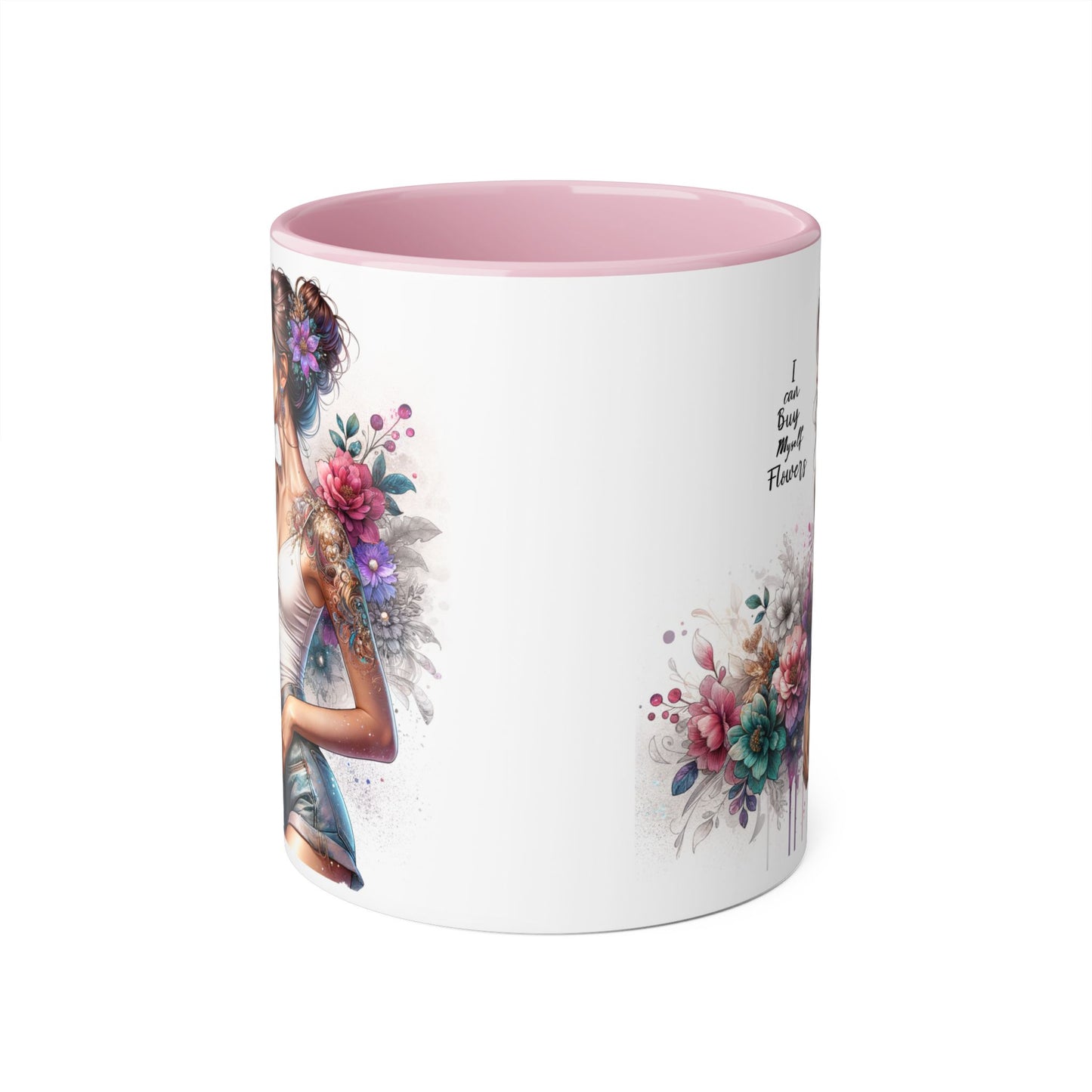 I Can Buy Myself Flowers Boho Floral Accent Mug – Perfect for Garden Lovers, Flower Enthusiasts, Gift for Birthdays, Mother's Day, Tea Lover