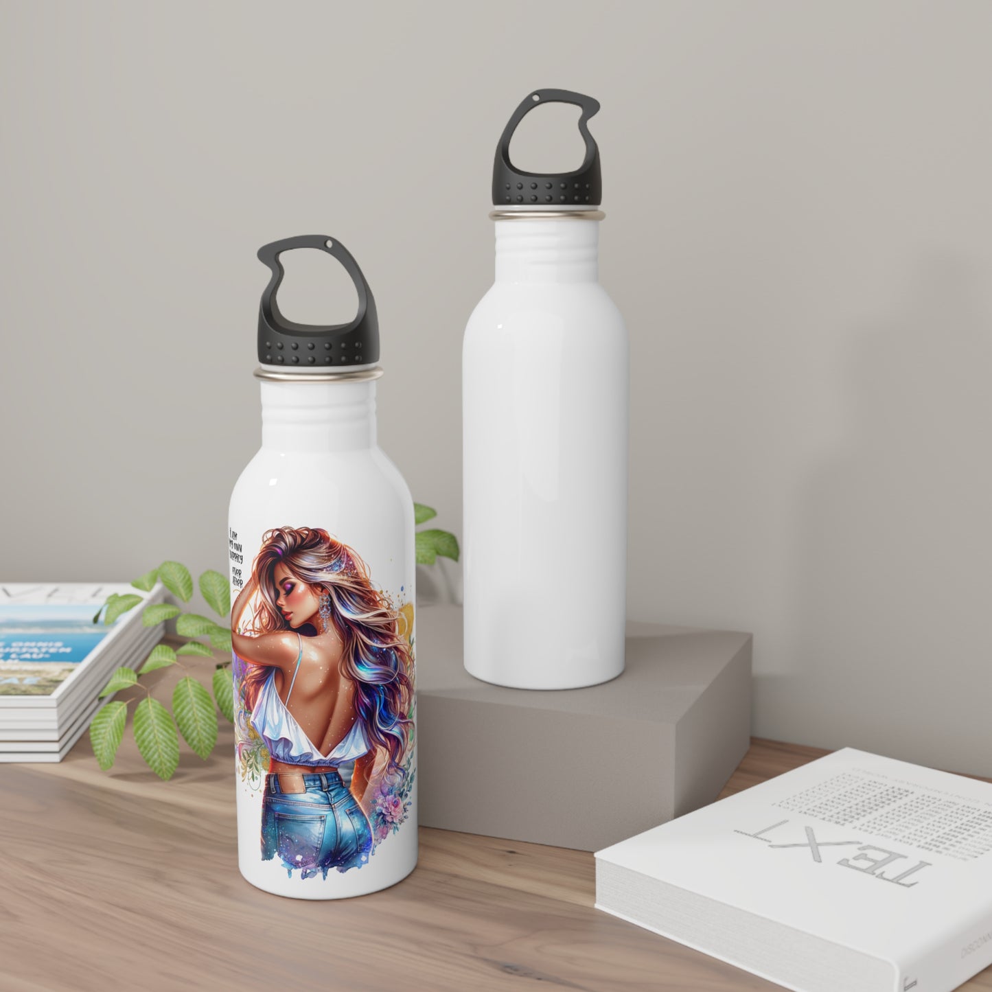 I Am My Own Happily Ever After Artistic Stainless Steel Water Bottle - Inspirational Design for Everyday Use