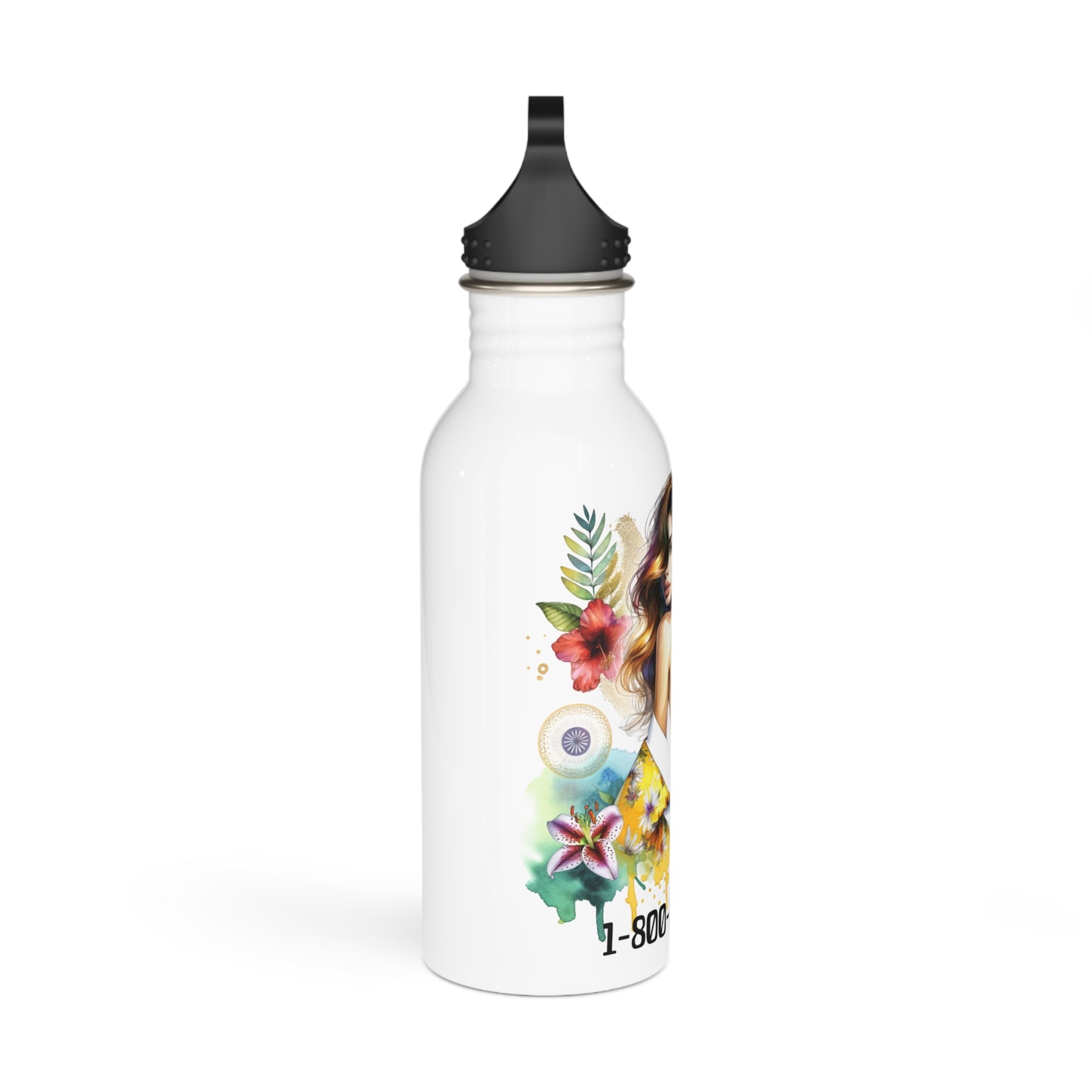 1-800-Boys-Lie Floral Water Bottle with Chic Design, Perfect for Fitness, Gift Ideas, Eco-Friendly Hydration, Personal Water Container, Stylish Drinkware