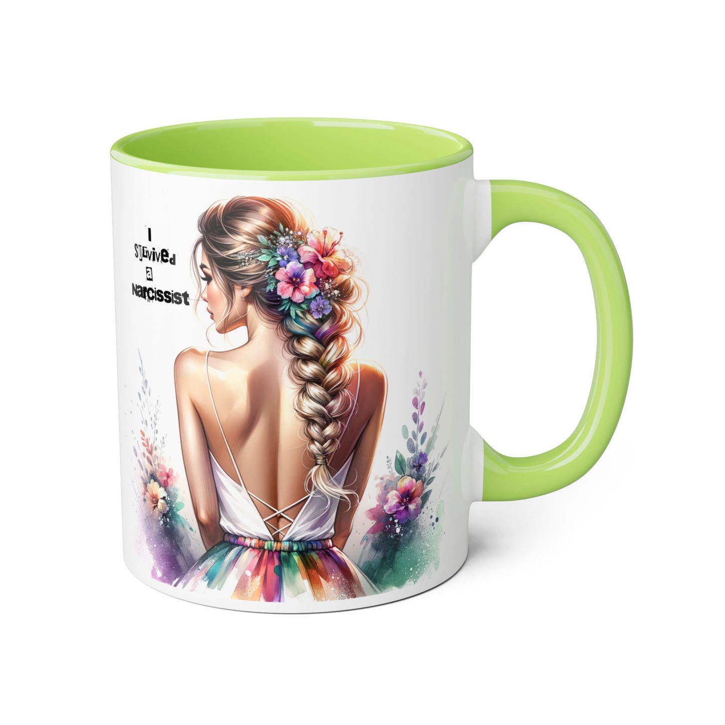 Colorful Narcissist Accent Mug - Artistic Coffee Cup for Self-Love & Empowerment, Gift for Her, Inspirational Drinkware