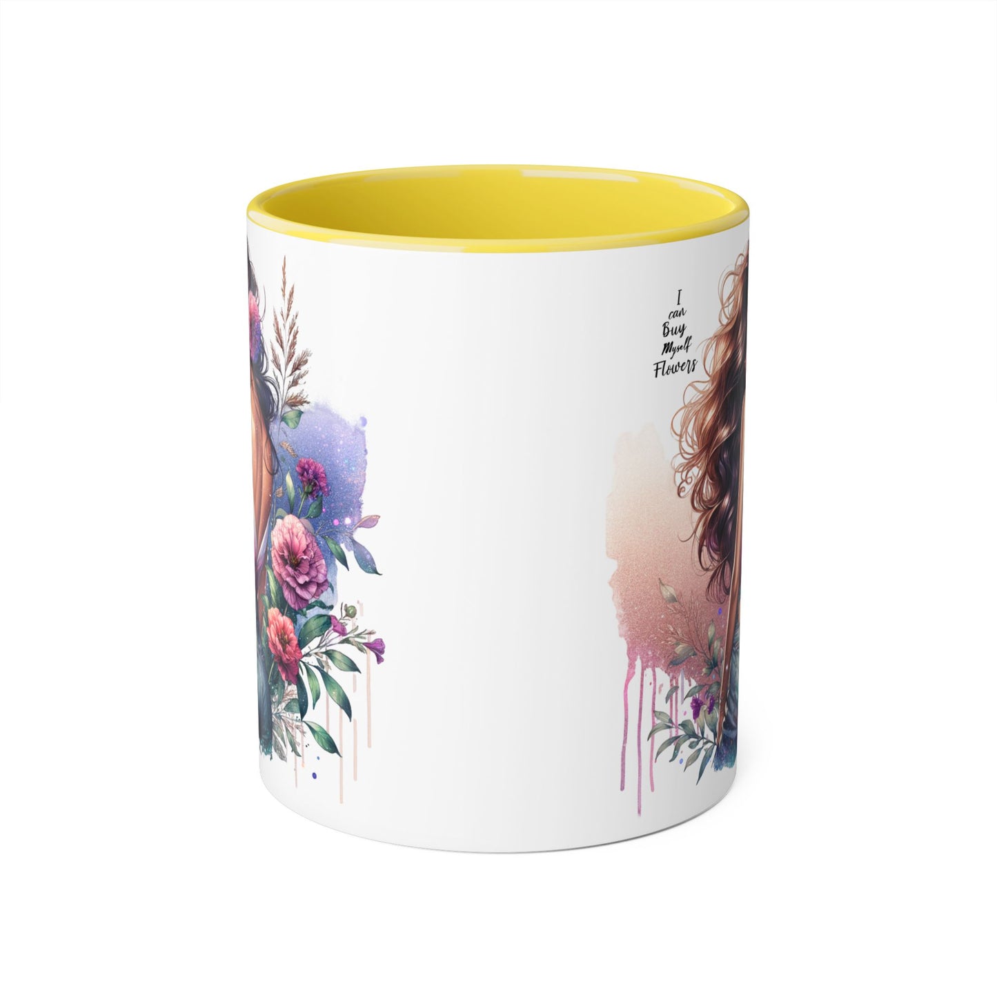 I Can Buy Myself Flowers Bohemian Accent Mugs, Tea Lover Gift, Coffee Mug, Floral Art Mug, Inspirational Drinkware, Home Decor