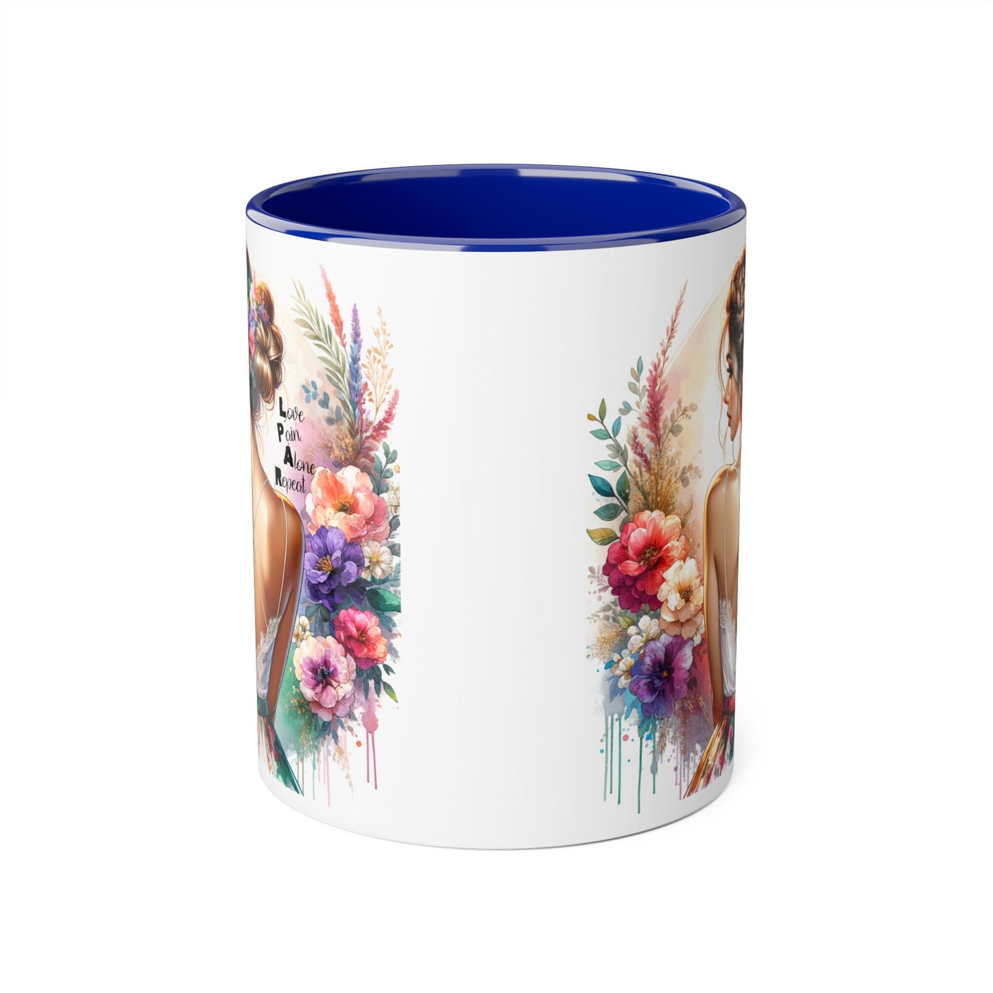 Floral Latte Mug, Inspirational Coffee Cup, Boho Style Mug, Gift for Her, Art Print Mug, Relaxing Beverage Mug