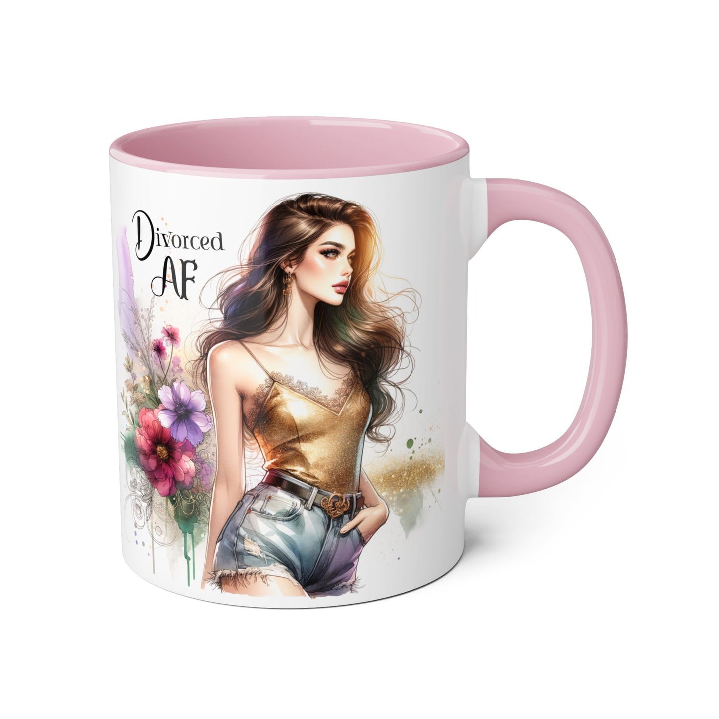 Divorced AF Ceramic Mug, Sassy Coffee Cup, Empowerment Gift, Self-Love Mug, Unique Mug for Women, Divorce Celebration
