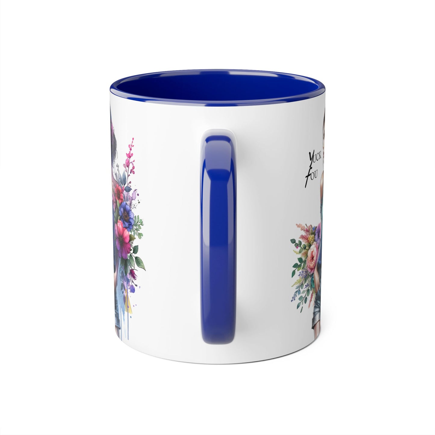 Yuck Fou Floral Art Accent Mug | Stylish Gift for Coffee Lovers, Housewarming, Birthdays, Creative Decor