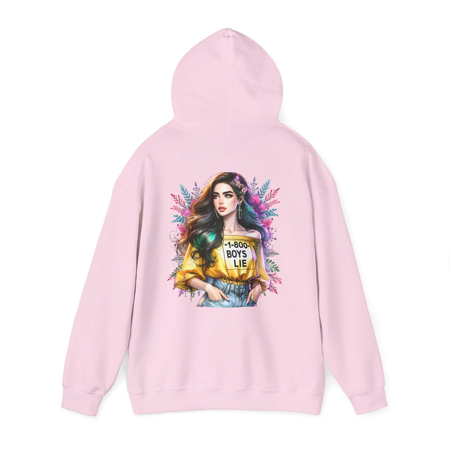 1-800-Boys-Lie Trendy Graphic Hoodie for Modern Style Lovers, Cozy Sweatshirt, Ideal Gift for Birthdays, Casual Wear, Fashion Statement