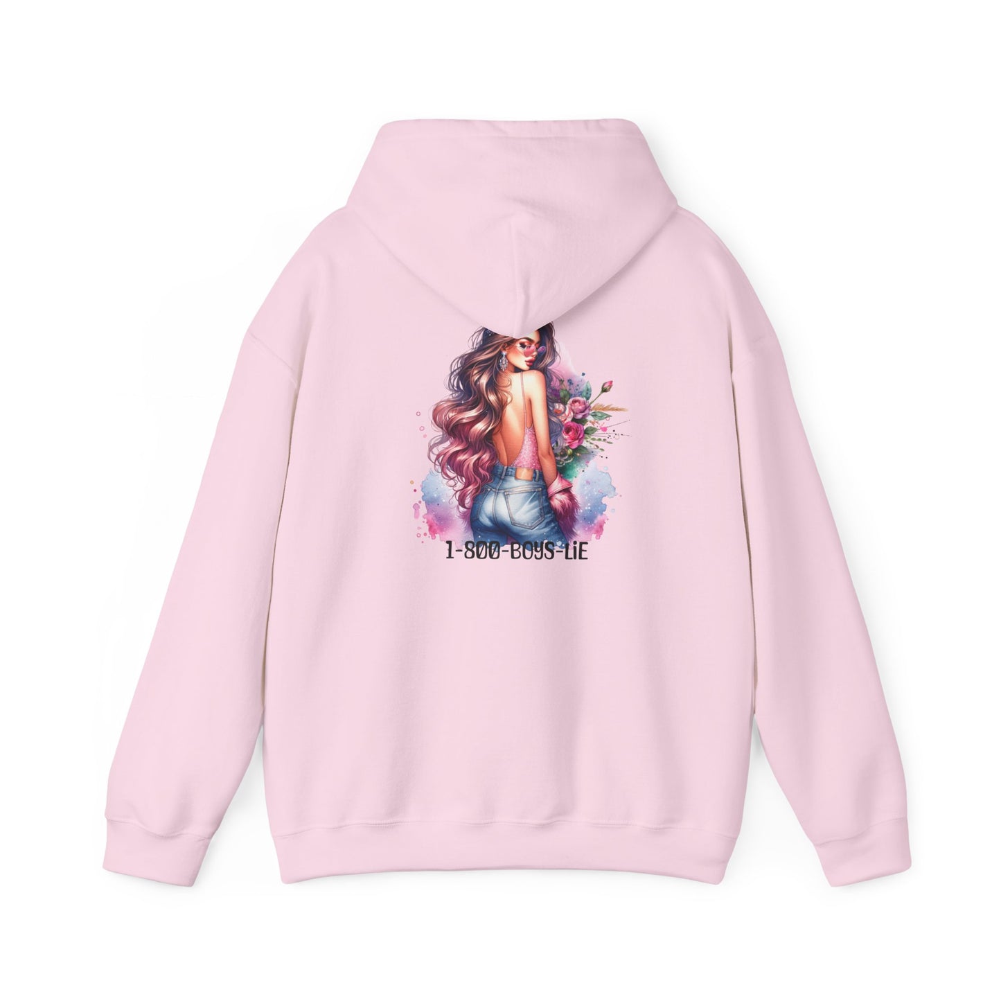1-800-Boys-Lie Floral Art Hooded Sweatshirt, Cozy Unisex Hoodie, Everyday Wear, Gift for Her, Casual Style