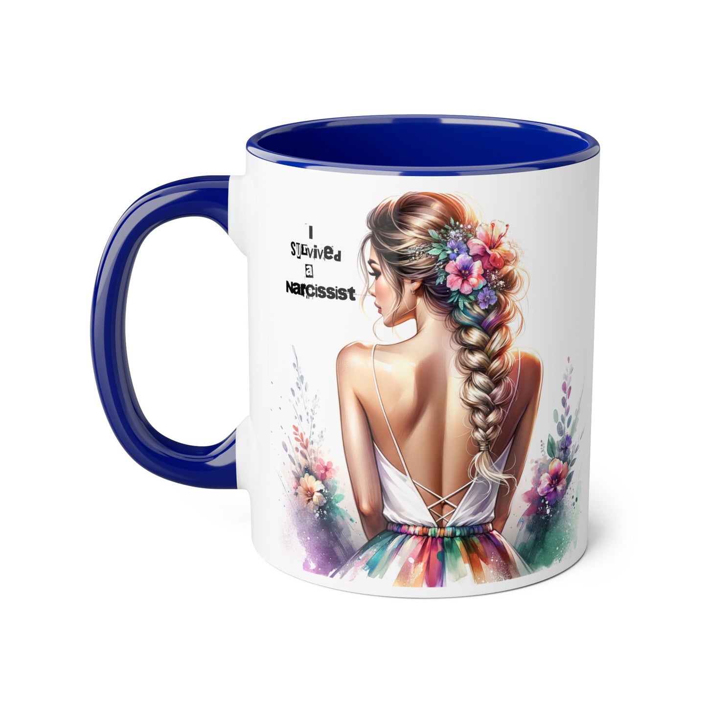 Colorful Narcissist Accent Mug - Artistic Coffee Cup for Self-Love & Empowerment, Gift for Her, Inspirational Drinkware