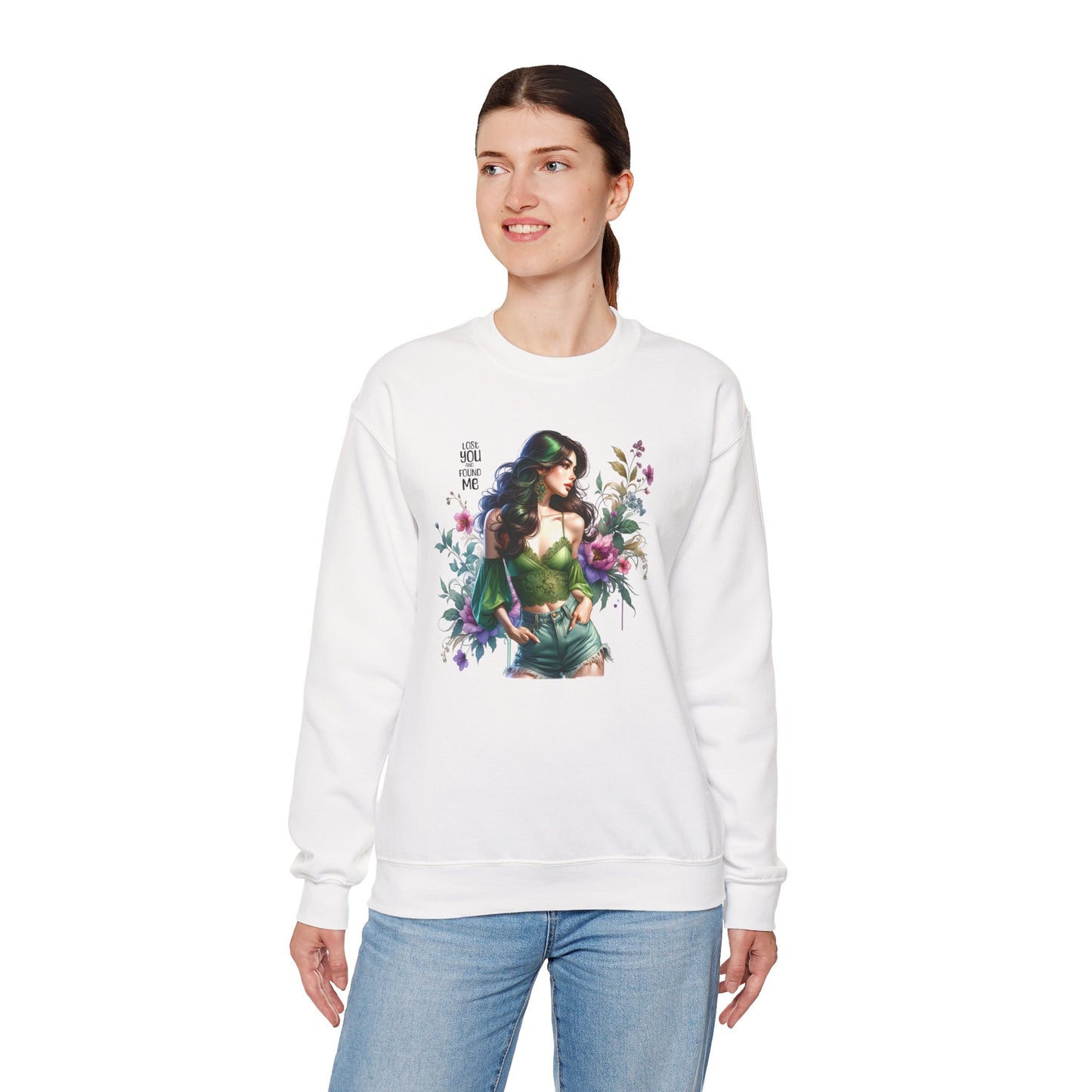 Lost You And Found Me Bohemian Floral Sweatshirt: Perfect for Cozy Days, Gift for Her, Casual Wear, Spring Fashion, Friendship Gift