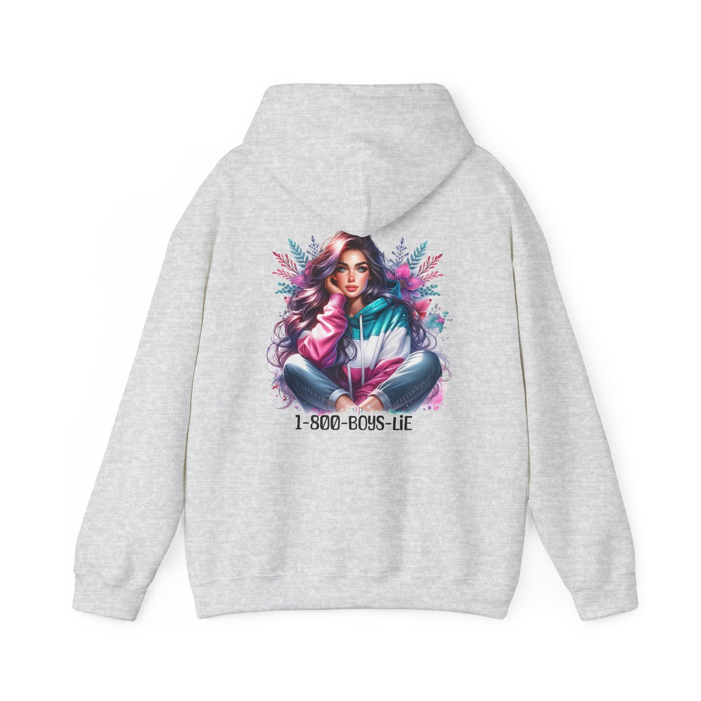 1-800-Boys-Lie Colorful Graphic Hoodie for Women, Cozy Unisex Sweatshirt, Trendy Streetwear, Perfect Gift for Any Occasion