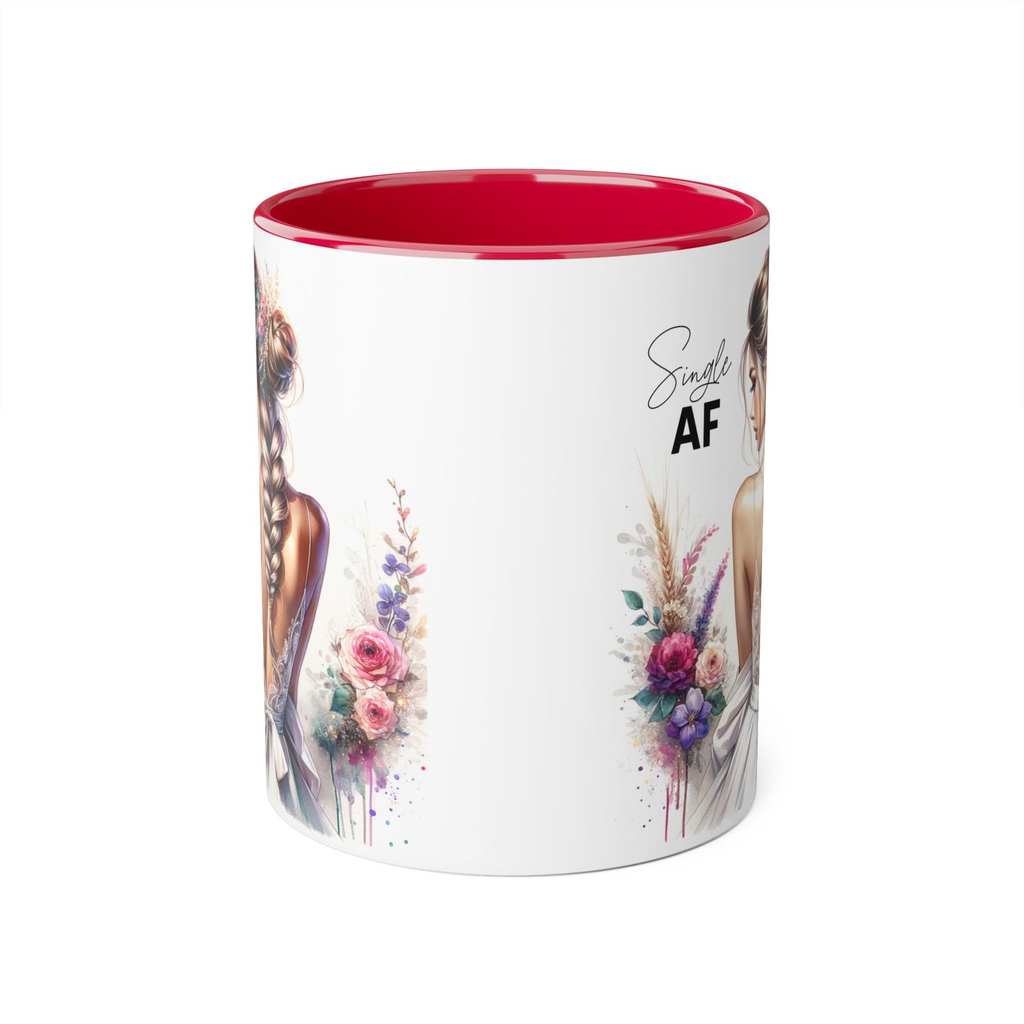Floral Accent Mug - Simply AF | Perfect Gift for Friends, Coffee Lovers, Cozy Mornings, Home Decor, Wedding Celebrations