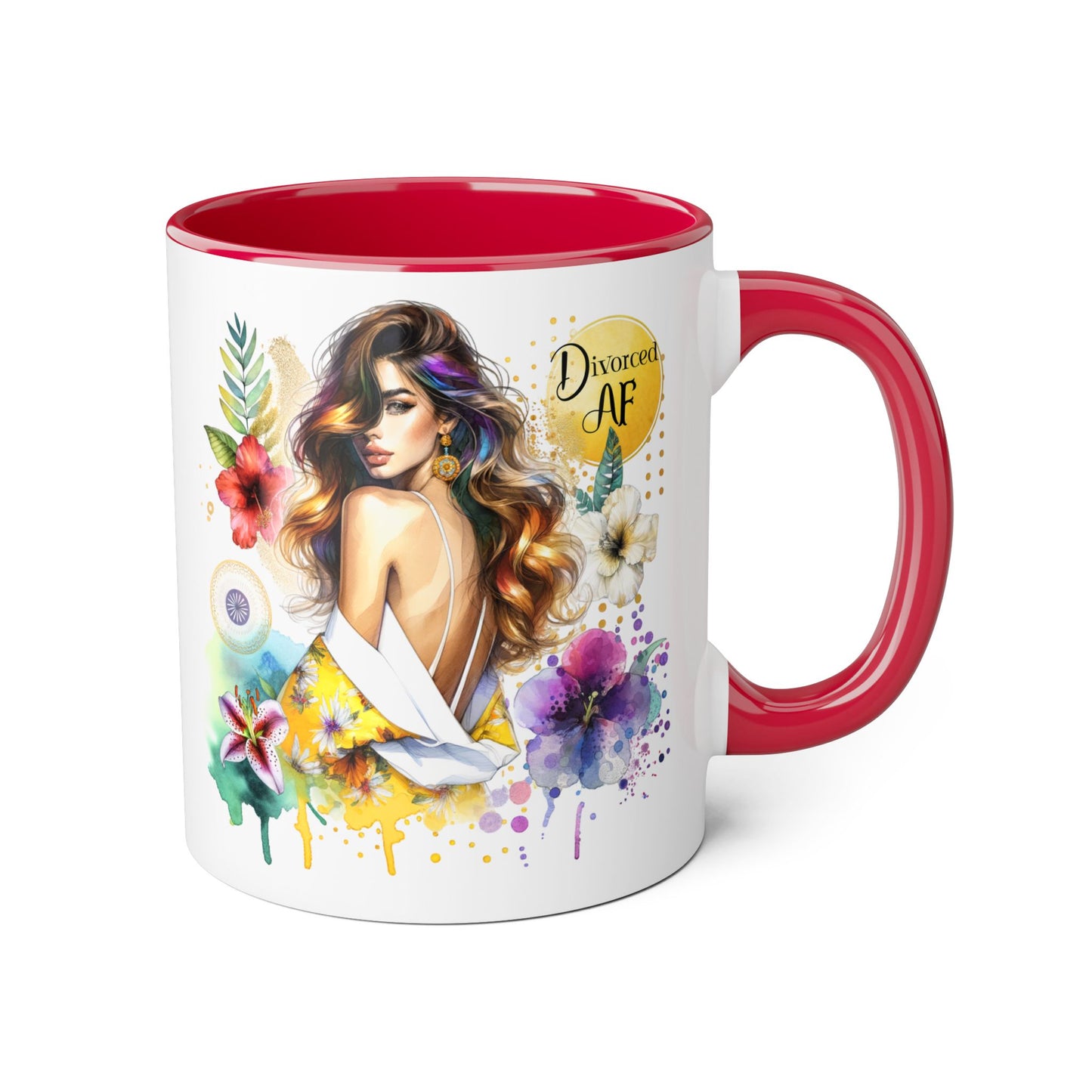 Vibrant Floral Accent Mug for Dreamers, Unique Coffee Cup, Gift for Her, Inspirational Beverage Mug, Boho Style Drinkware