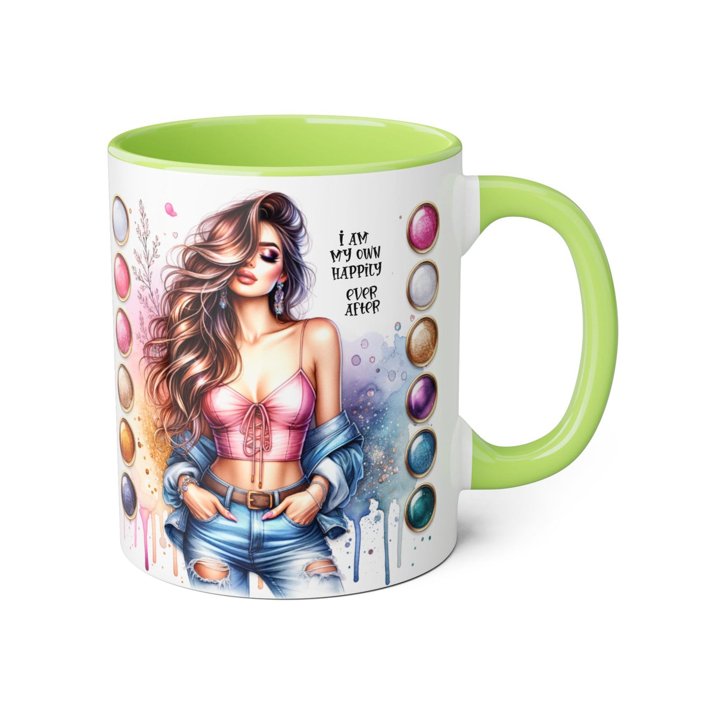 I Am My Own Happily Ever After Accent Mug - 11oz Artist Coffee Cup for Creative Souls
