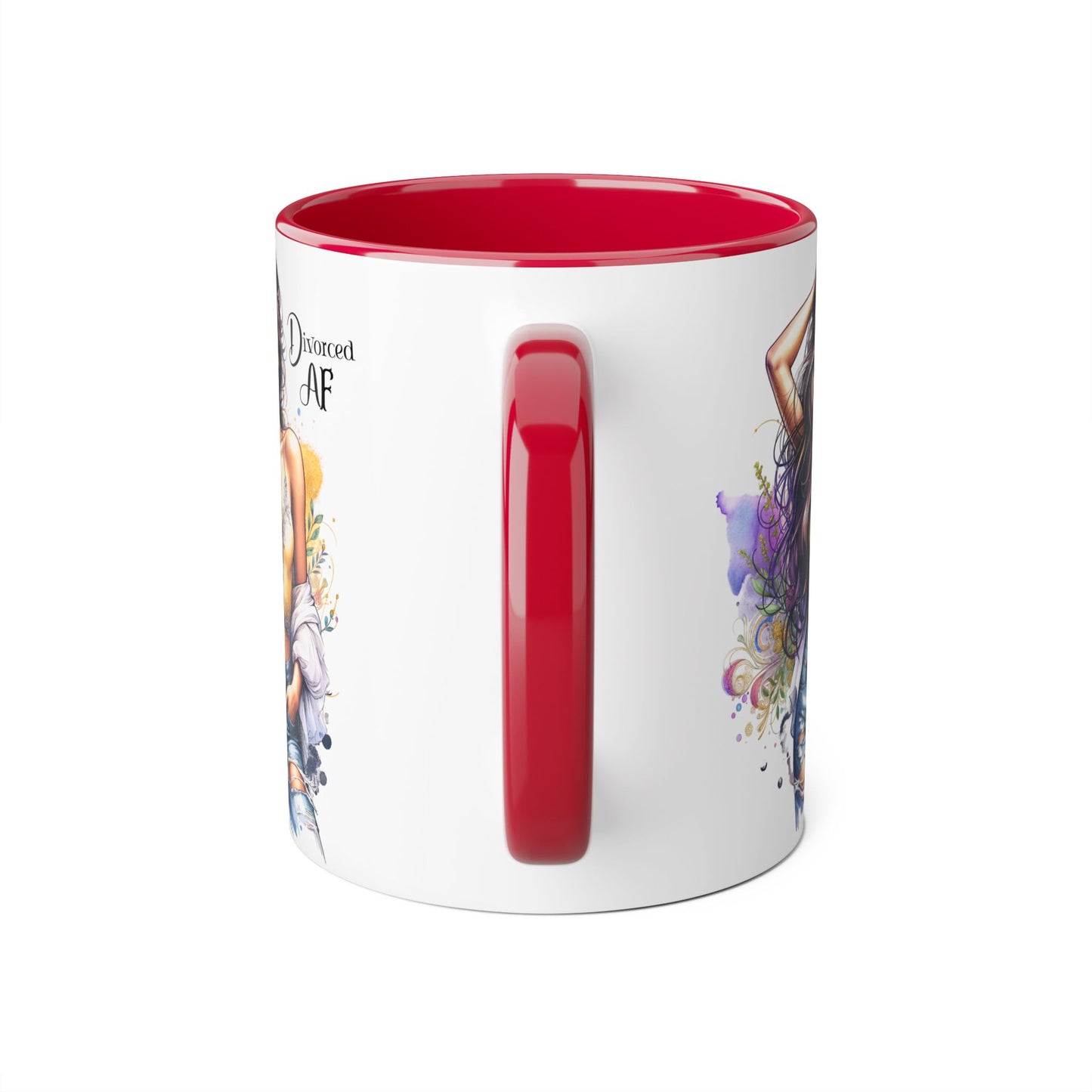 Divorced AF Mug, Stylish 11oz Accent Mug for Coffee Lovers, Perfect for Gifts, Self-Care and Empowerment, Unique Art Design