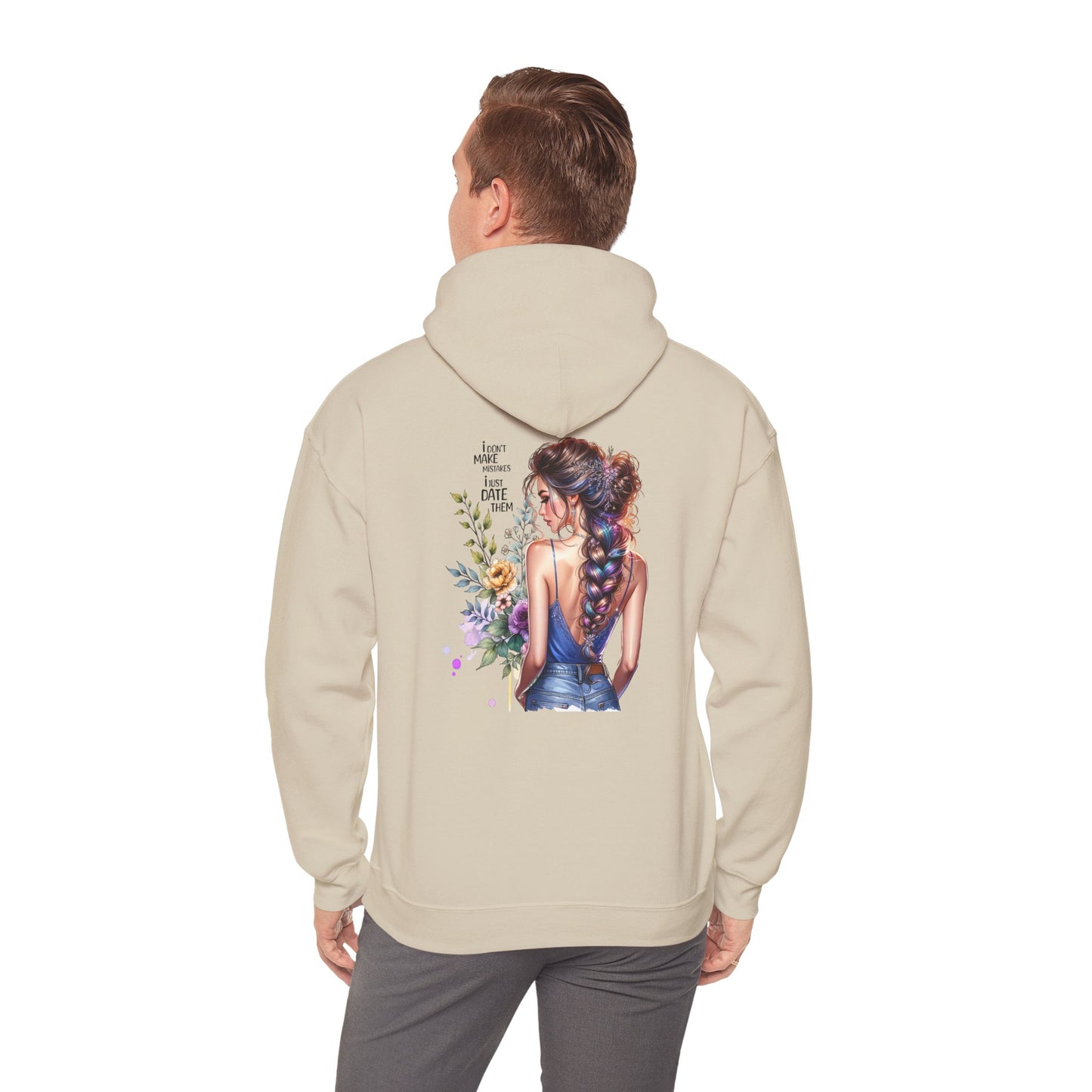 I Don`t Make Mistakes, I Just Date Them Charming Floral Art Sweatshirt for Nature Lovers, Cozy Unisex Hoodie, Gift for Her, Casual Wear, Spring Style