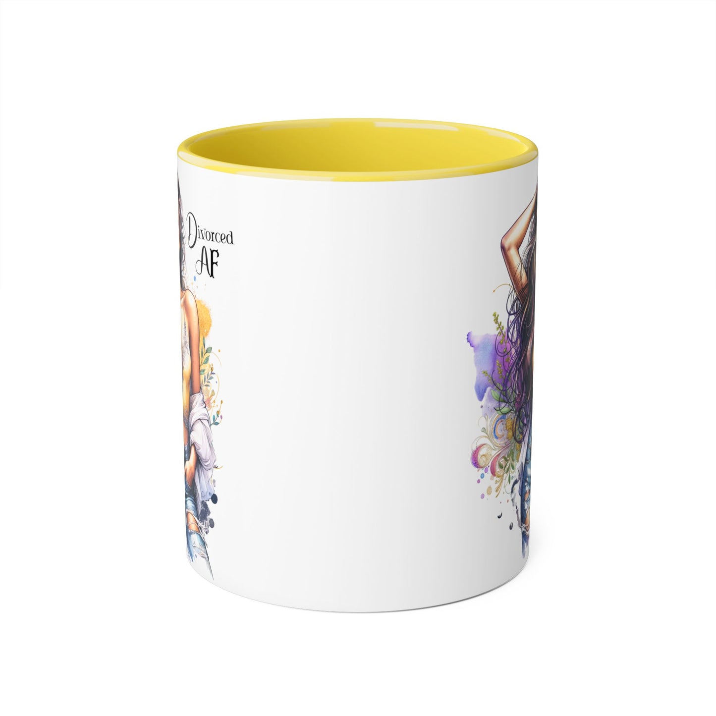 Divorced AF Mug, Stylish 11oz Accent Mug for Coffee Lovers, Perfect for Gifts, Self-Care and Empowerment, Unique Art Design