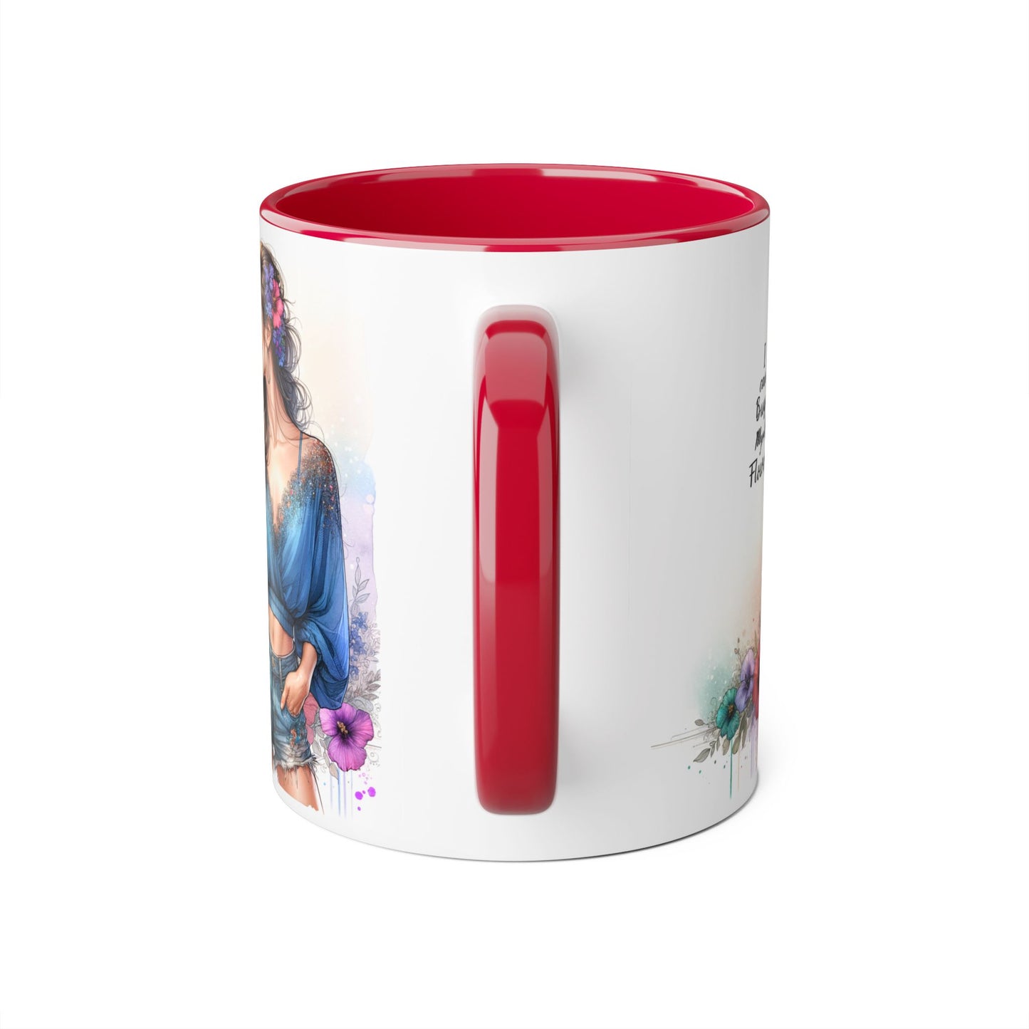Chic Floral Accent Mug | I Can Buy My Own Flowers | Gift for Her, Coffee Cup, Art Mug, Inspirational Drinkware, Stylish Tea Mug