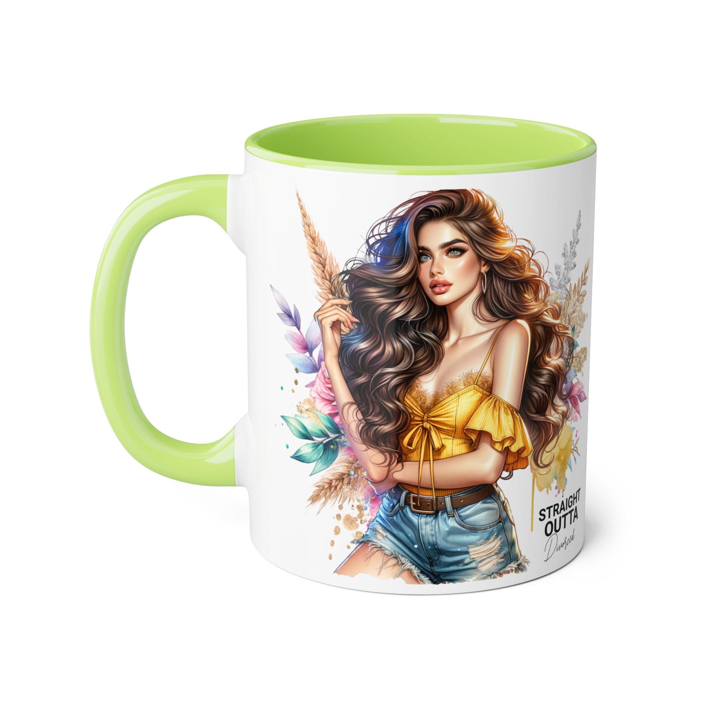 Straight Outta Divorced Humoristic Vibrant Accent Mug for Coffee Lovers, Perfect Gift for Birthdays, Anniversaries, or Home Decor