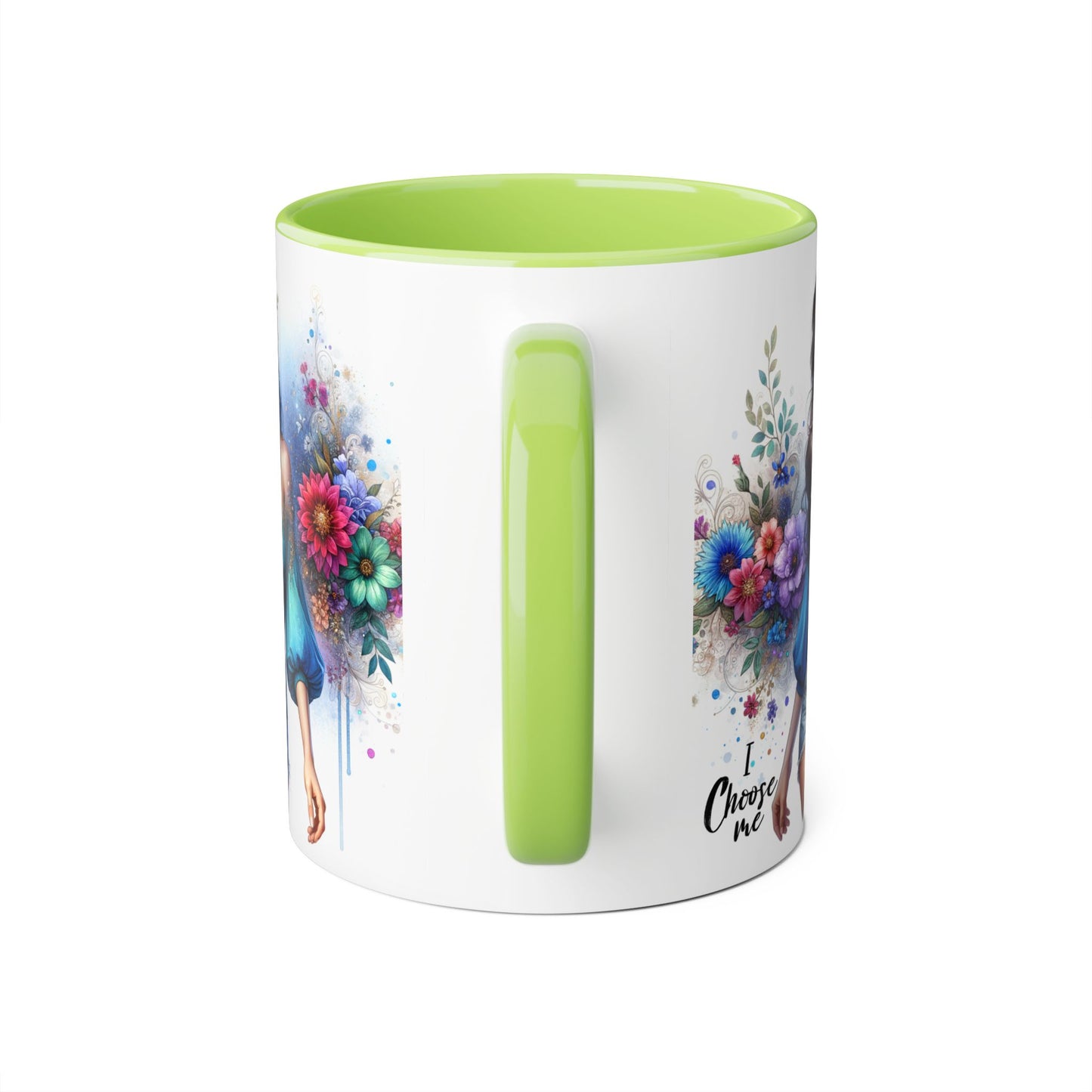 I Choose Me Boho Floral Accent Mug, Choose Me Coffee Cup, Unique Gift for Her, Art Mug, Colorful Drinkware