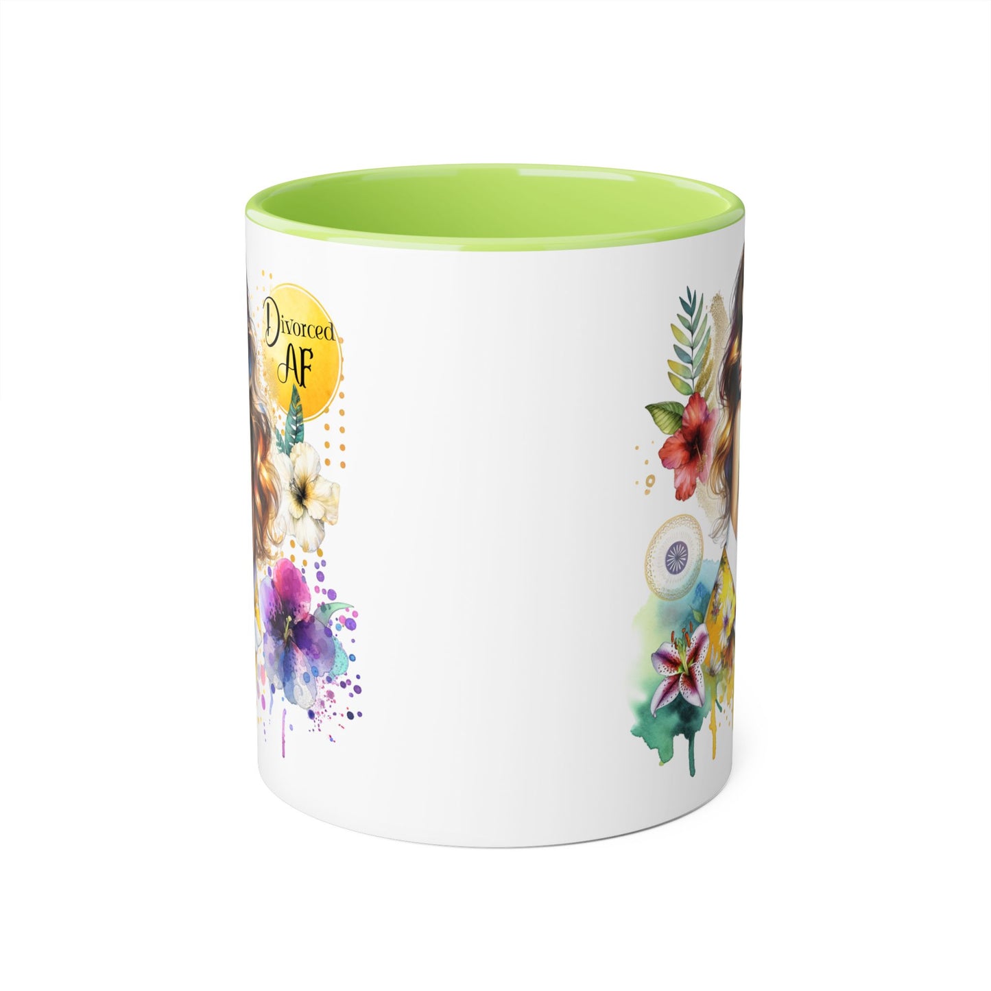 Vibrant Floral Accent Mug for Dreamers, Unique Coffee Cup, Gift for Her, Inspirational Beverage Mug, Boho Style Drinkware