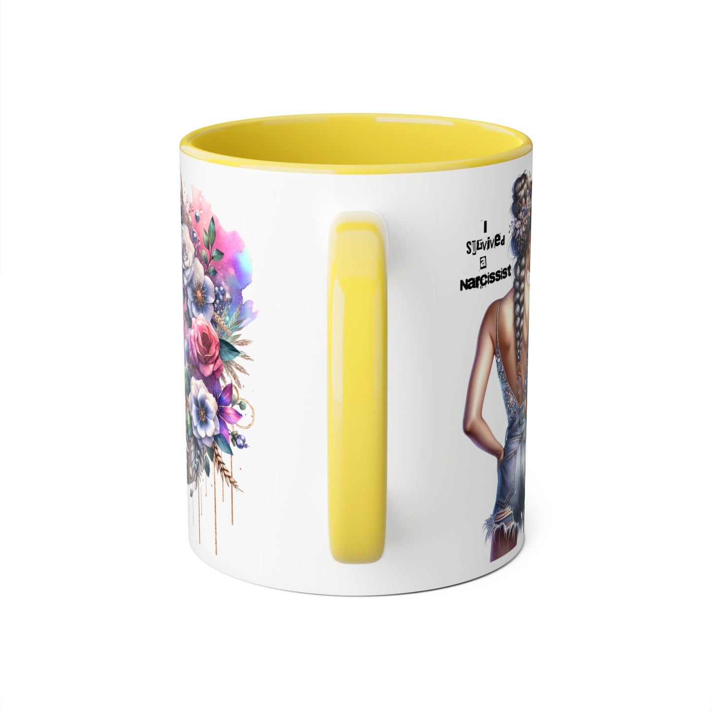 Bohemian Accent Mug with Floral Design | Inspirational Gift, Coffee Mug, Home Decor, Unique Art Mug, Perfect for Any Occasion