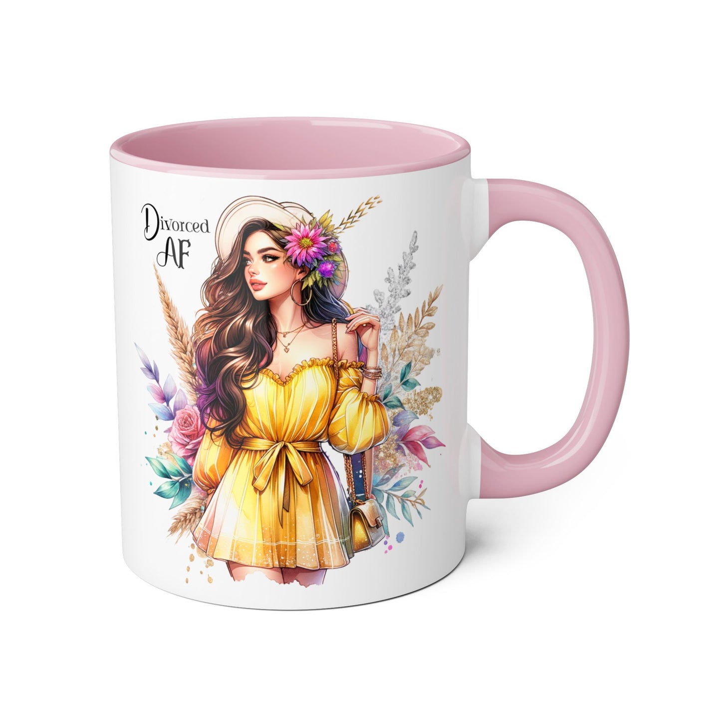 Divorced AF Accent Mug, Empowering Coffee Cup, Self-Love Gift for Her, Unique Birthday Present, Motivational Drinking Vessel