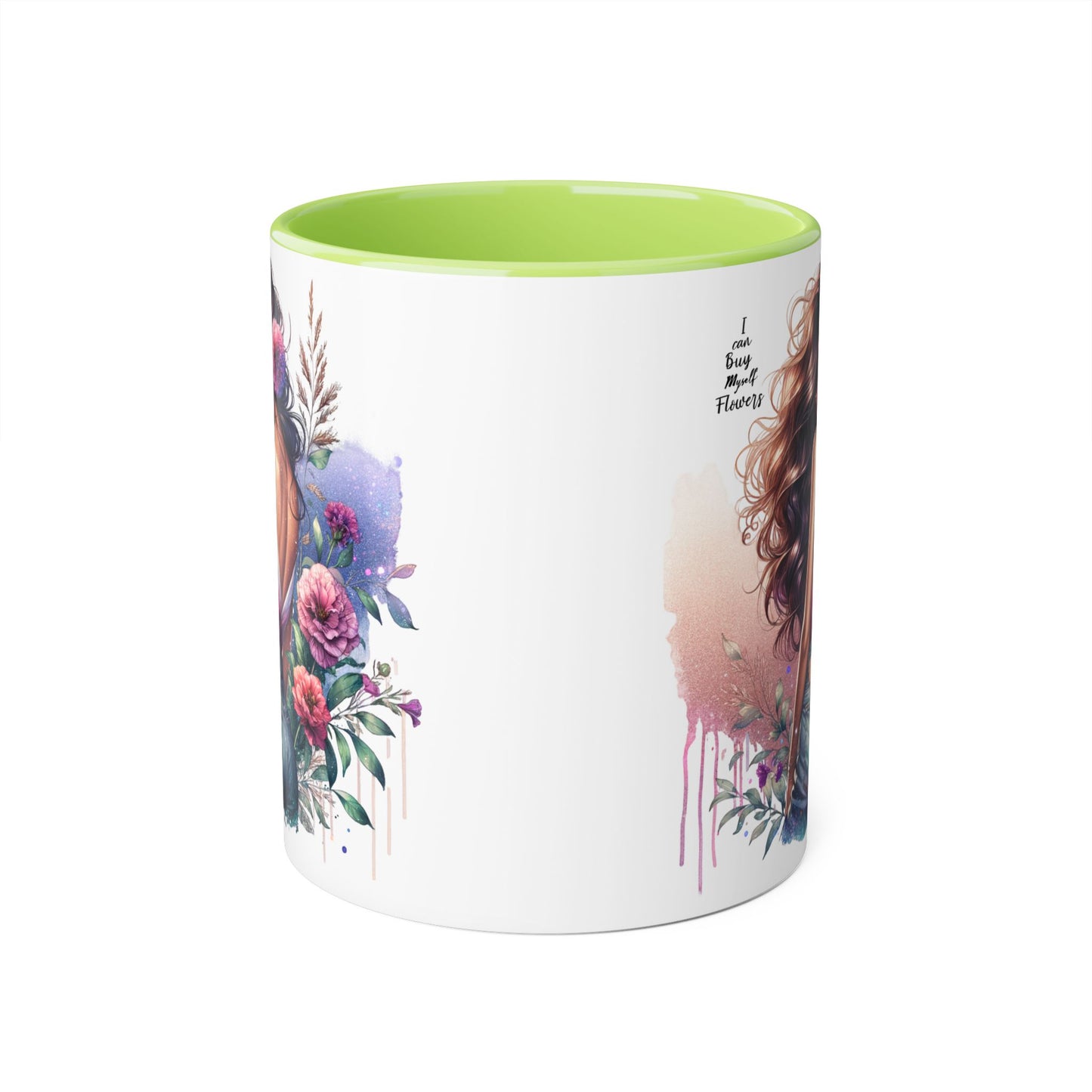 I Can Buy Myself Flowers Bohemian Accent Mugs, Tea Lover Gift, Coffee Mug, Floral Art Mug, Inspirational Drinkware, Home Decor