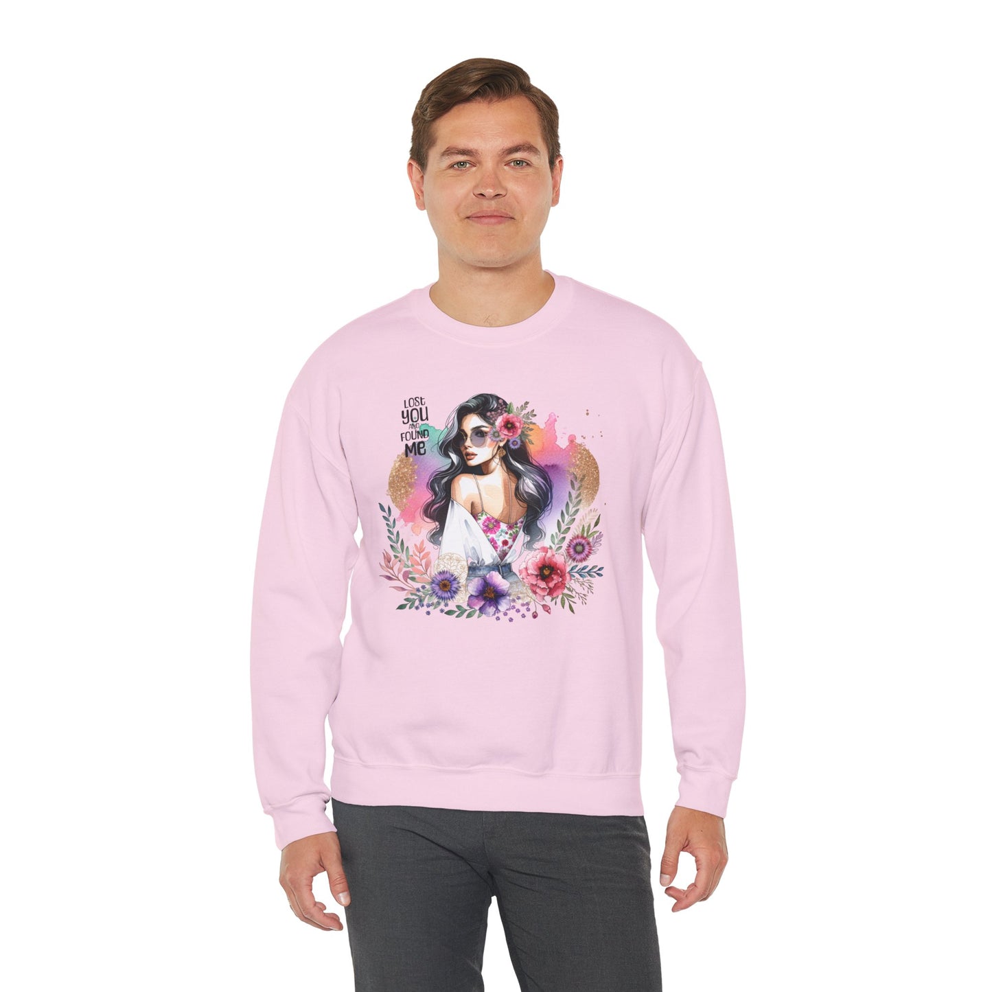 Lost You And Found Me Bohemian Floral Sweatshirt | You Are Beautiful | Cozy Unisex Crewneck for Women, Gift for Her, Casual Wear, Spring Fashion