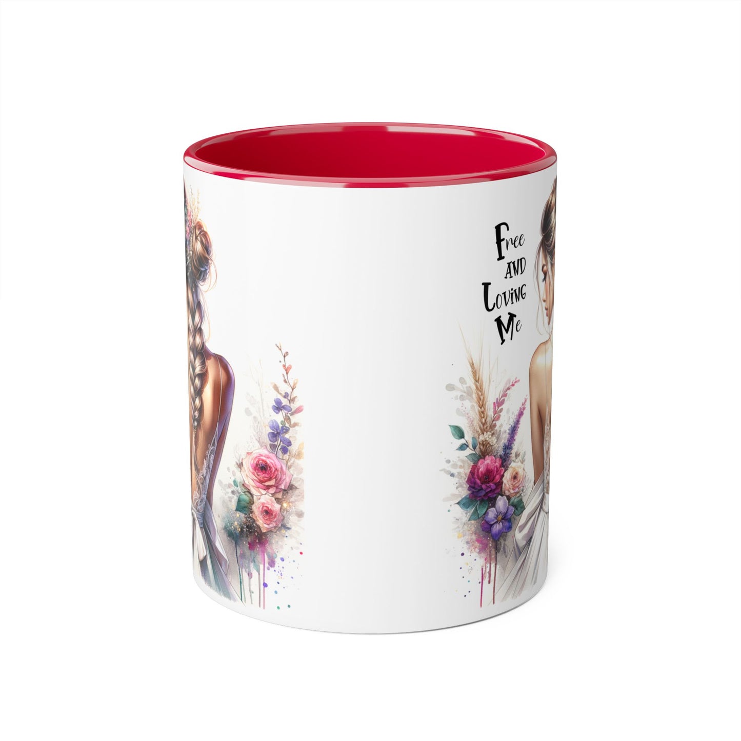 Bohemian Accent Mug with Floral Design | Free and Loving Me | Perfect Gift for Her, Wedding, or Everyday Use
