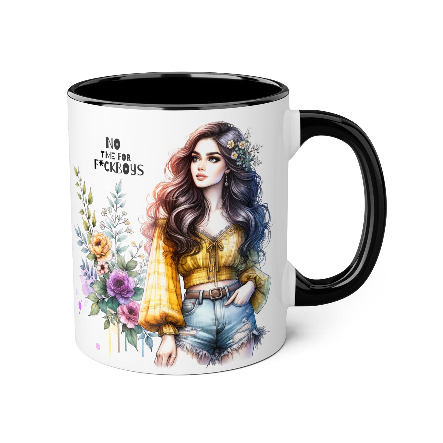 Funny Accent Mug - No Time For F*boys 11oz