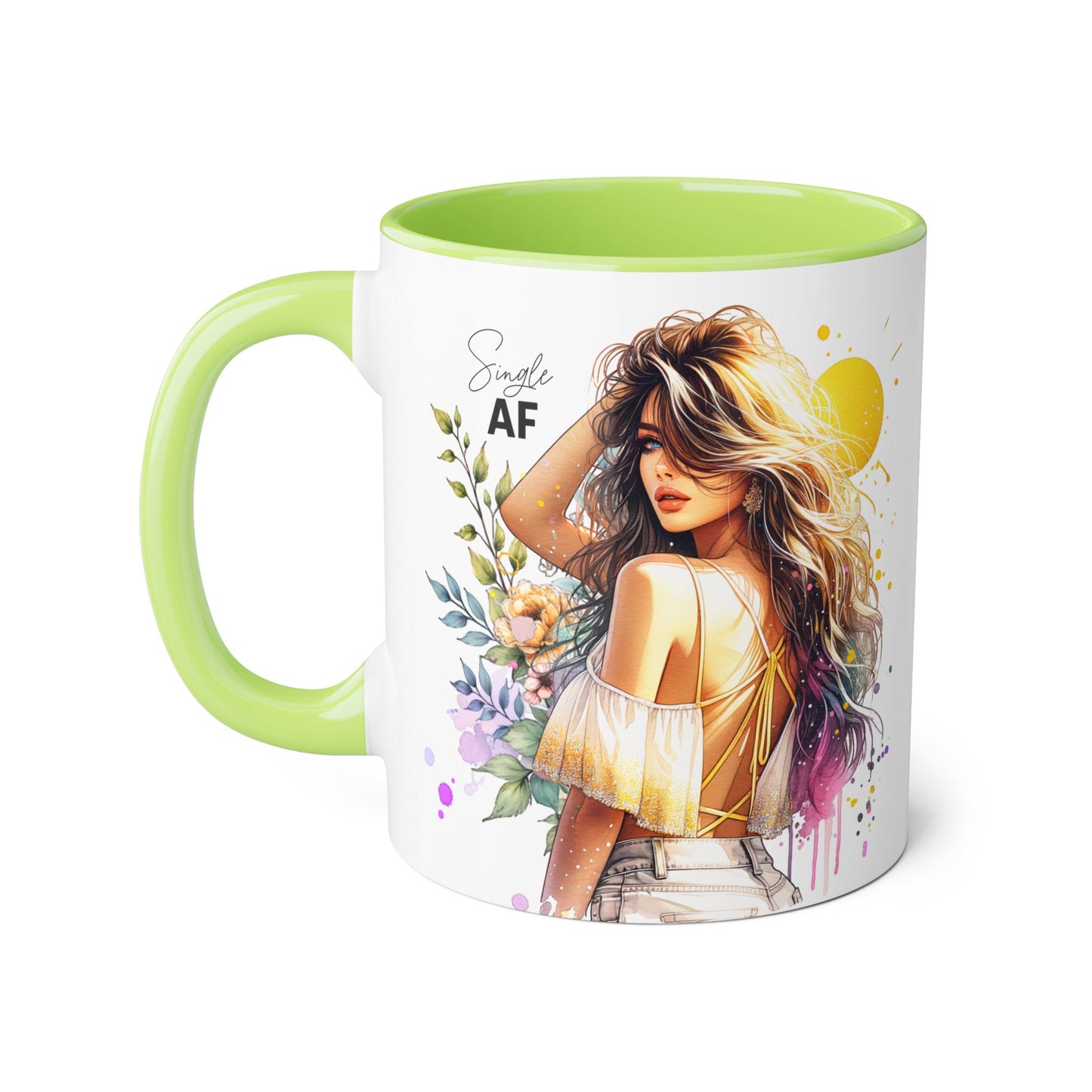 Single AF Chic Single AF Mug | Trendy Coffee Cup for Single Mood | Perfect Gift for Friends, Birthdays, Housewarming, Inspirational Decor