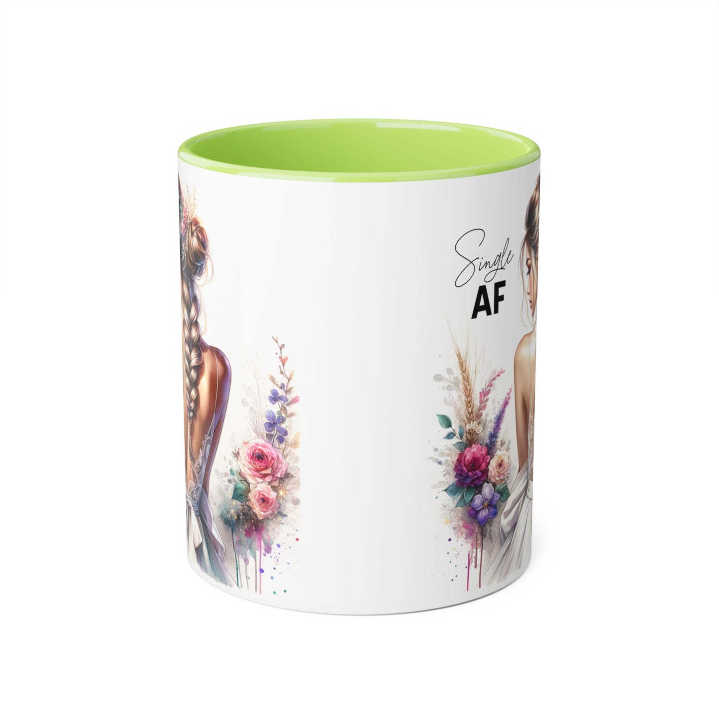 Floral Accent Mug - Simply AF | Perfect Gift for Friends, Coffee Lovers, Cozy Mornings, Home Decor, Wedding Celebrations