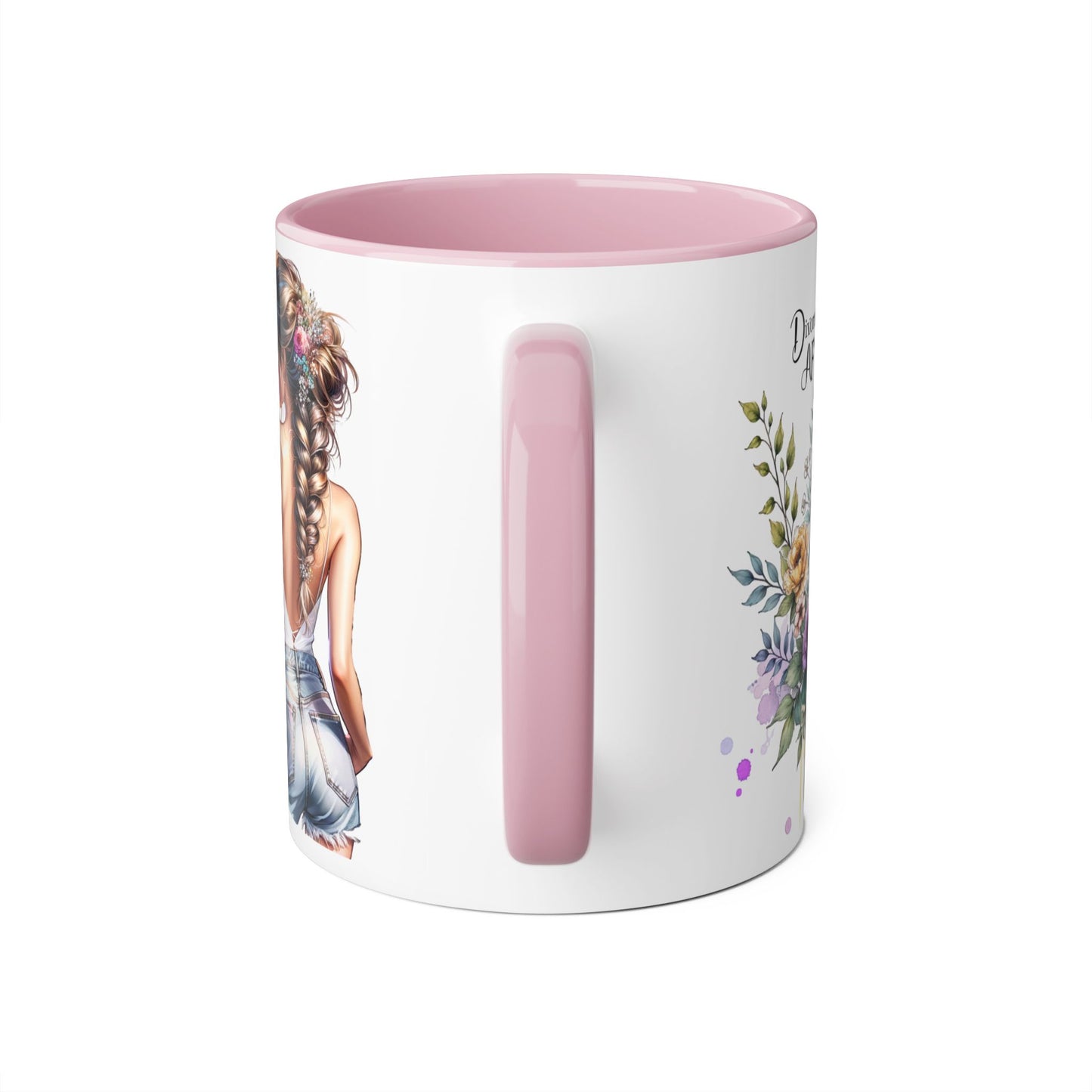 Divorced AF Floral Accent Mug - Perfect Gift for Friends, Coffee Lovers, Humor, Self-Care, Divorce Parties