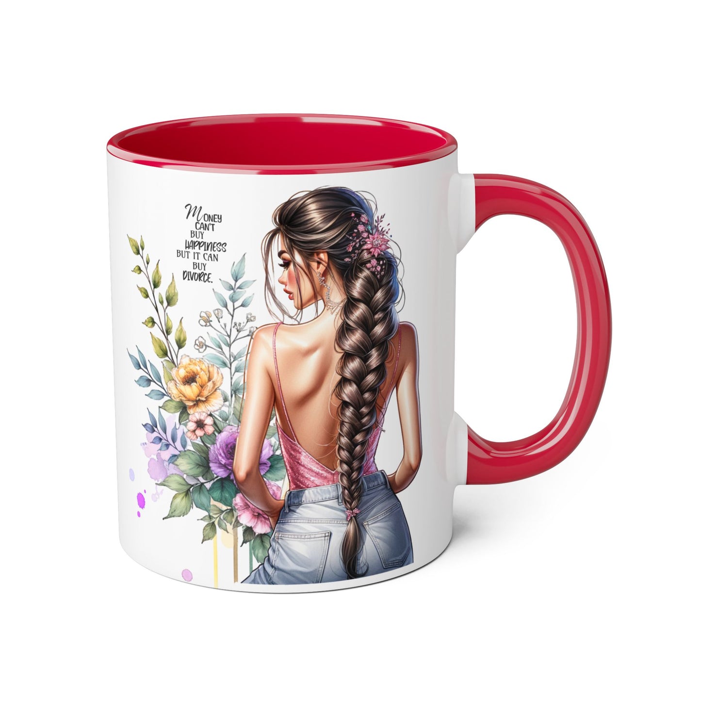 Mug Money Can't Buy Happiness But It Can Buy Divorce Humoristic 11oz Accent Mug
