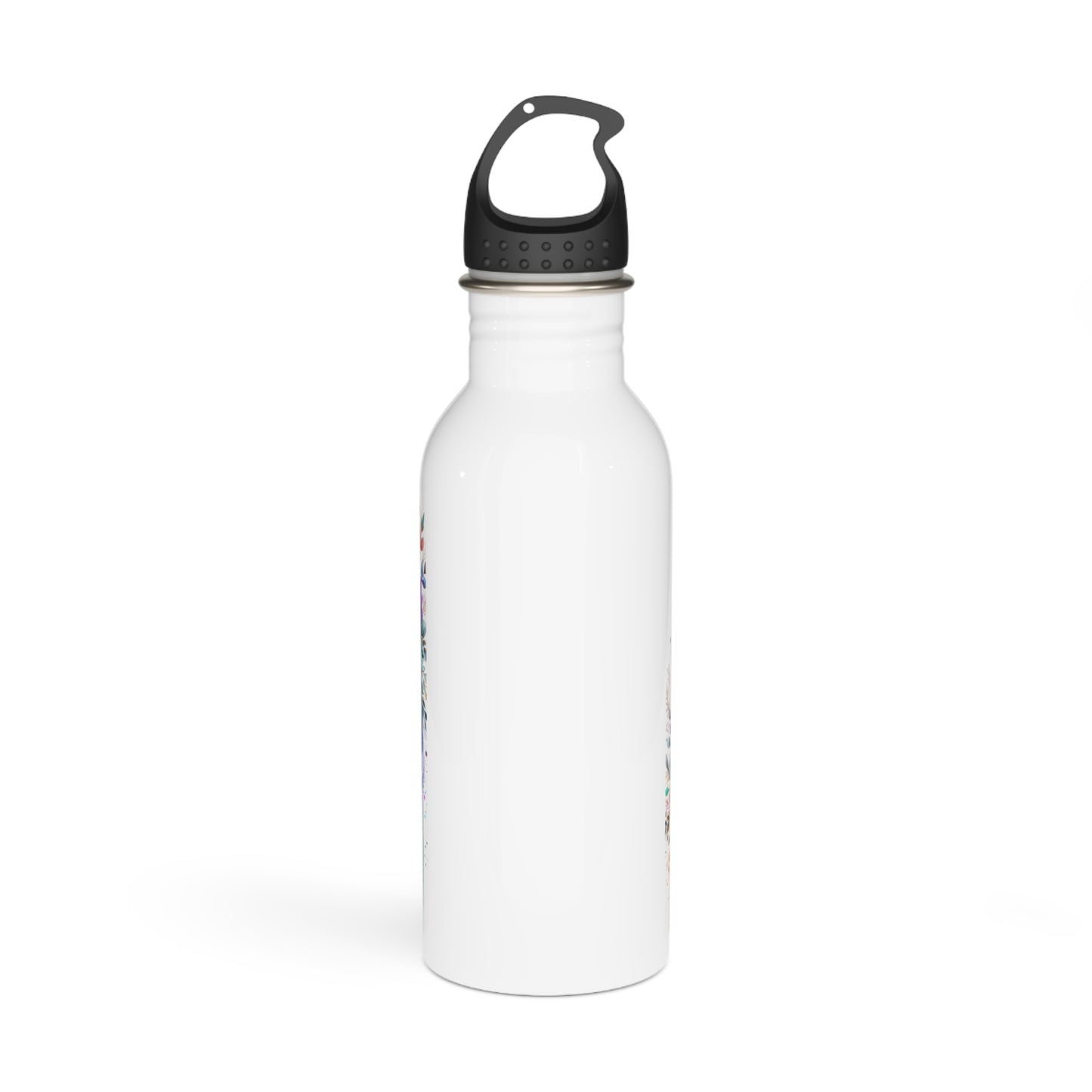 Thank U, Next Artistic Stainless Steel Water Bottle - Unique Gift for Fitness, Travel, or Eco-Friendly Enthusiasts, Hydration, Floral Design
